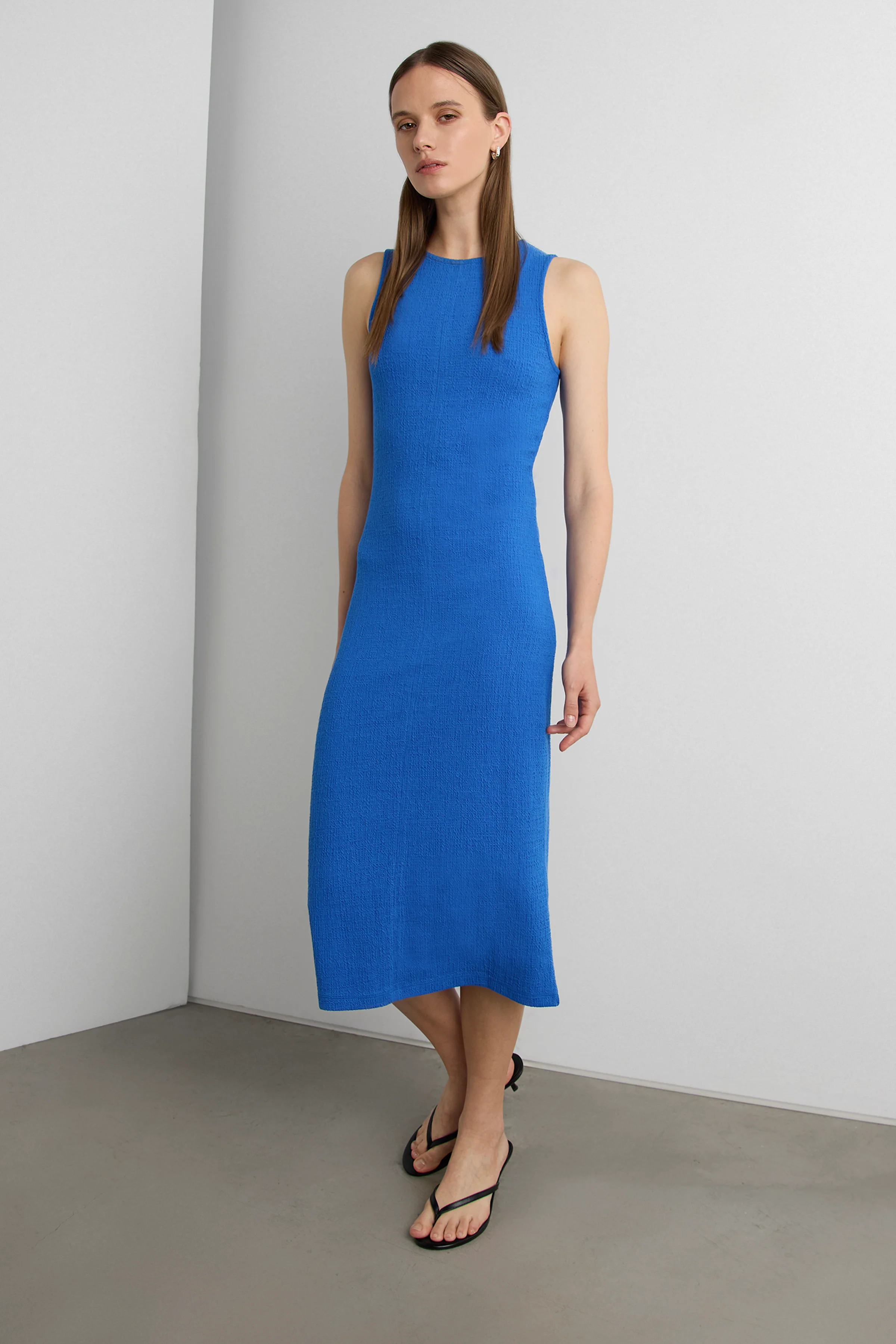KNIT SLEEVELESS MIDI DRESS - Image 2