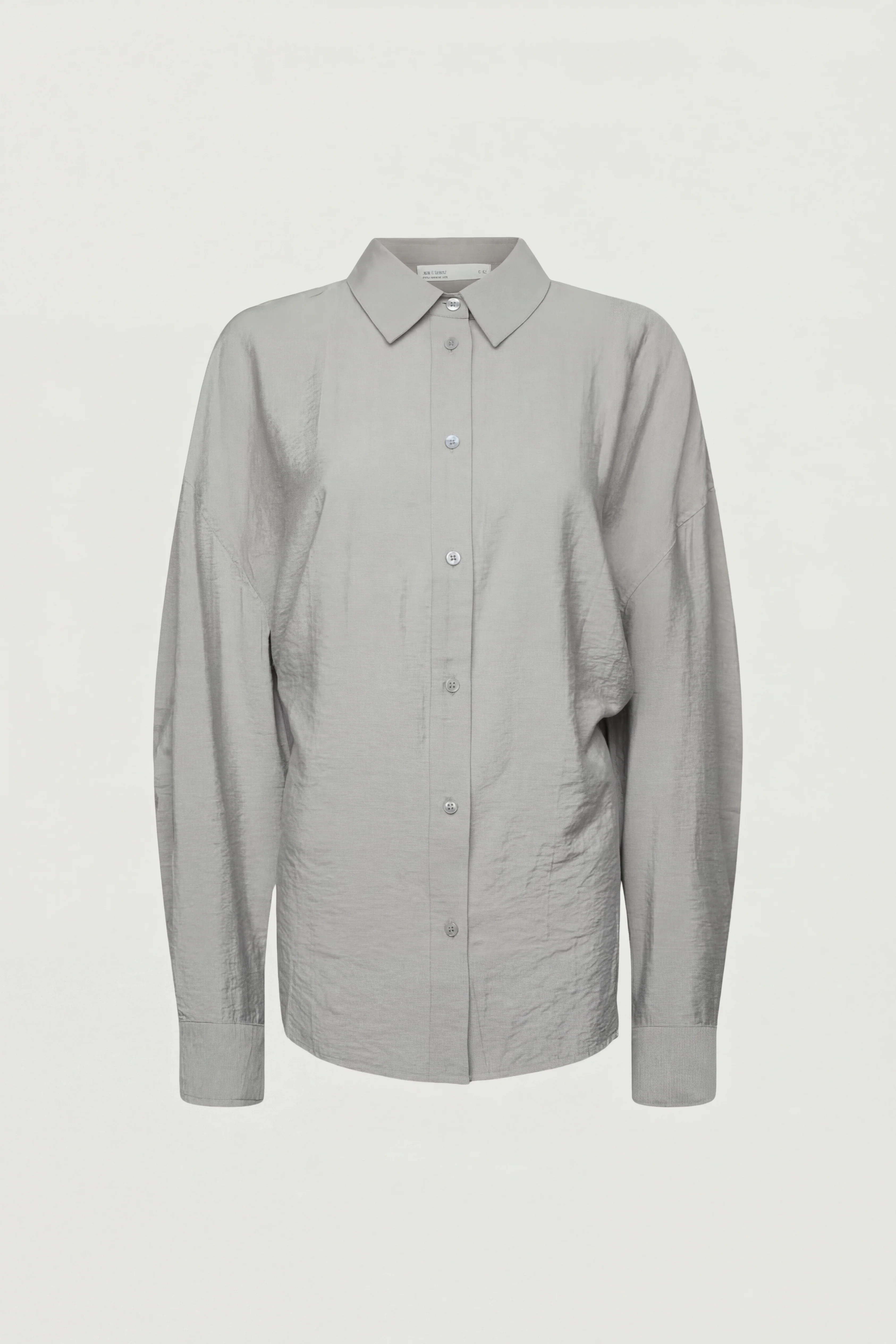 LIGHTWEIGHT CRINKLED SHIRT WITH BACK CINCHING BUTTONS - Image 12