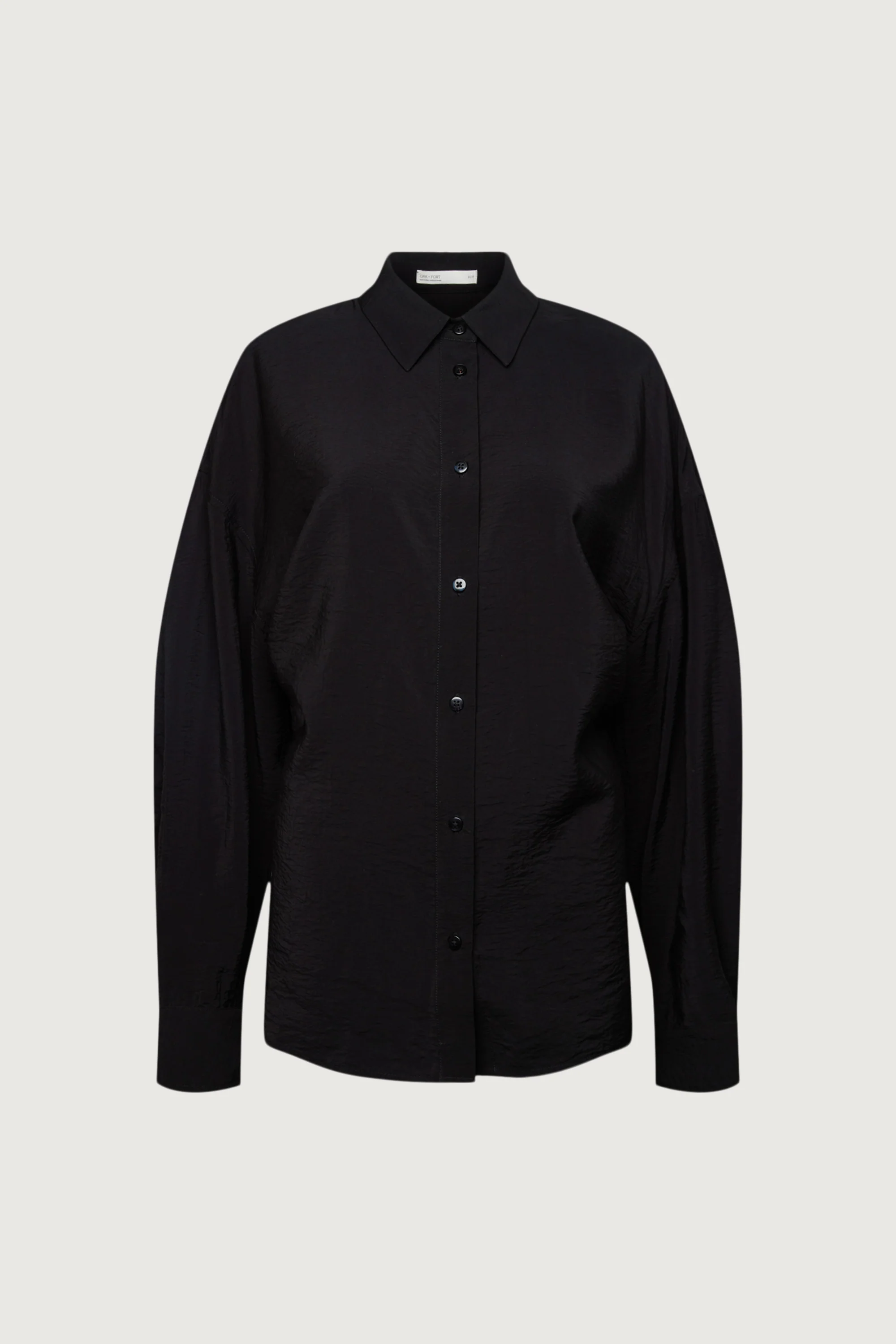 LIGHTWEIGHT CRINKLED SHIRT WITH BACK CINCHING BUTTONS - Image 6
