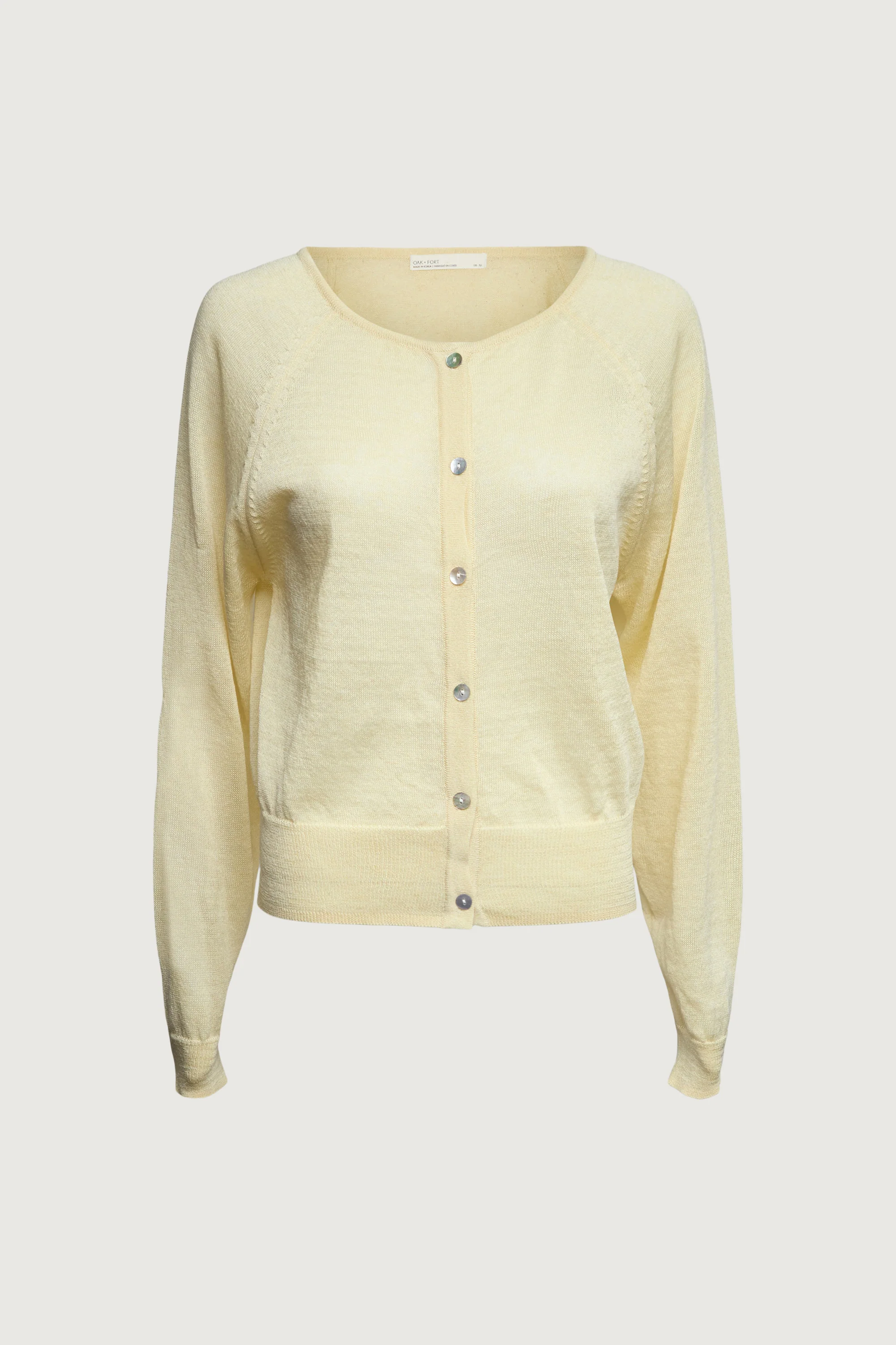 LINEN BLEND BUTTON-UP CARDIGAN - Image 6
