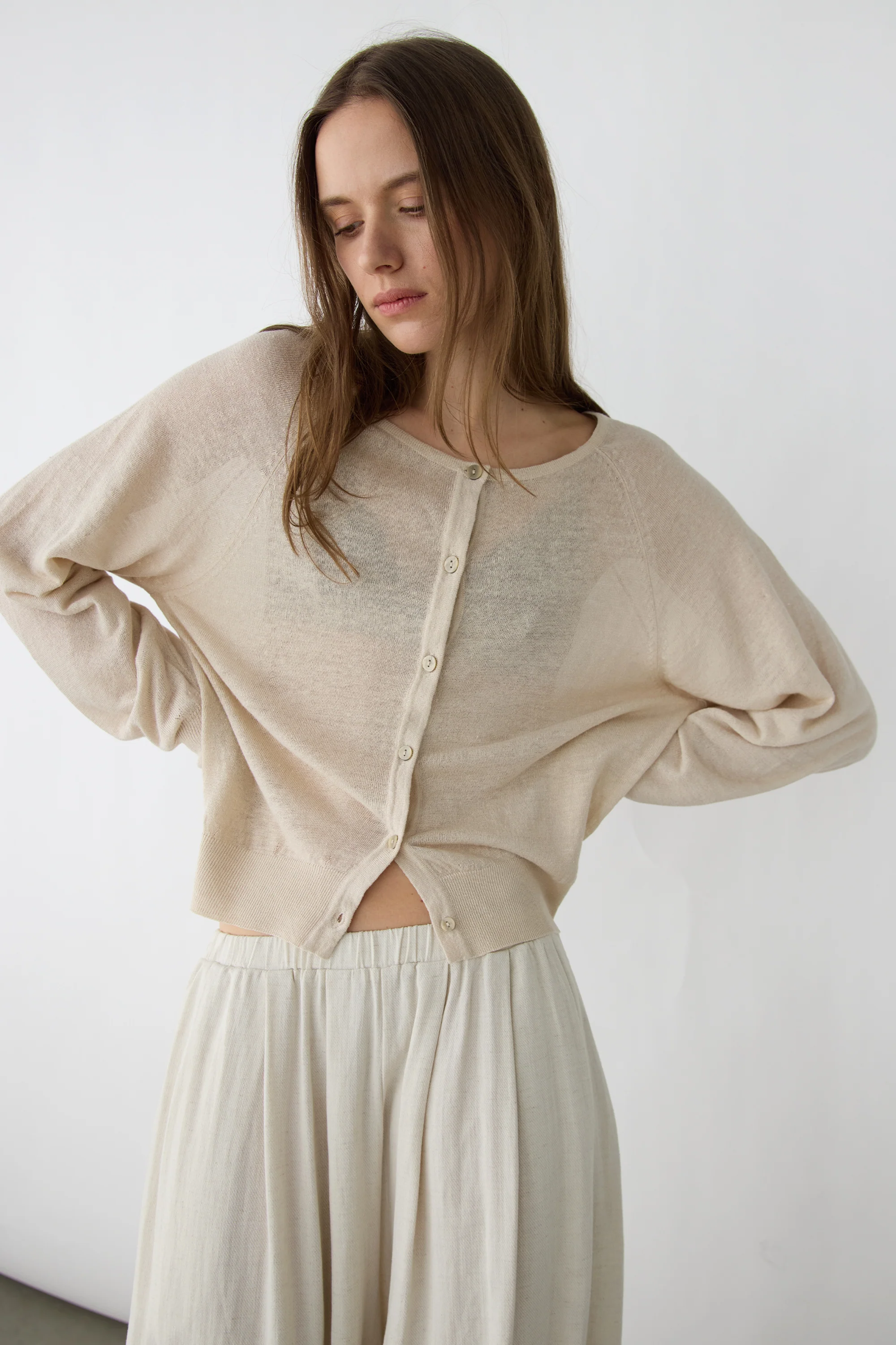 LINEN BLEND CARDIGAN - Image 2