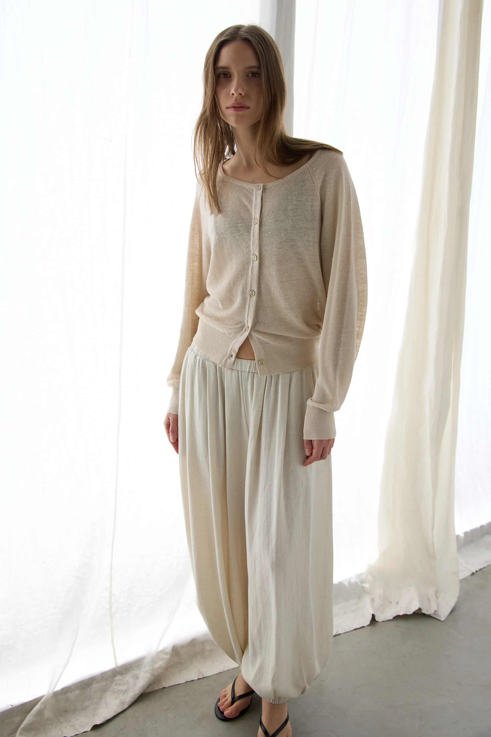 LINEN BLEND CARDIGAN - Image 3