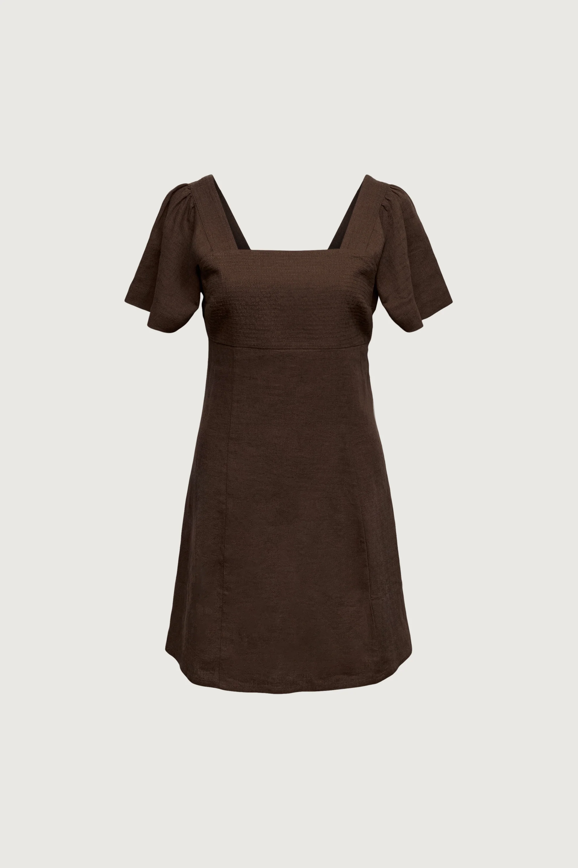 LINEN BLEND MINI DRESS - Image 5