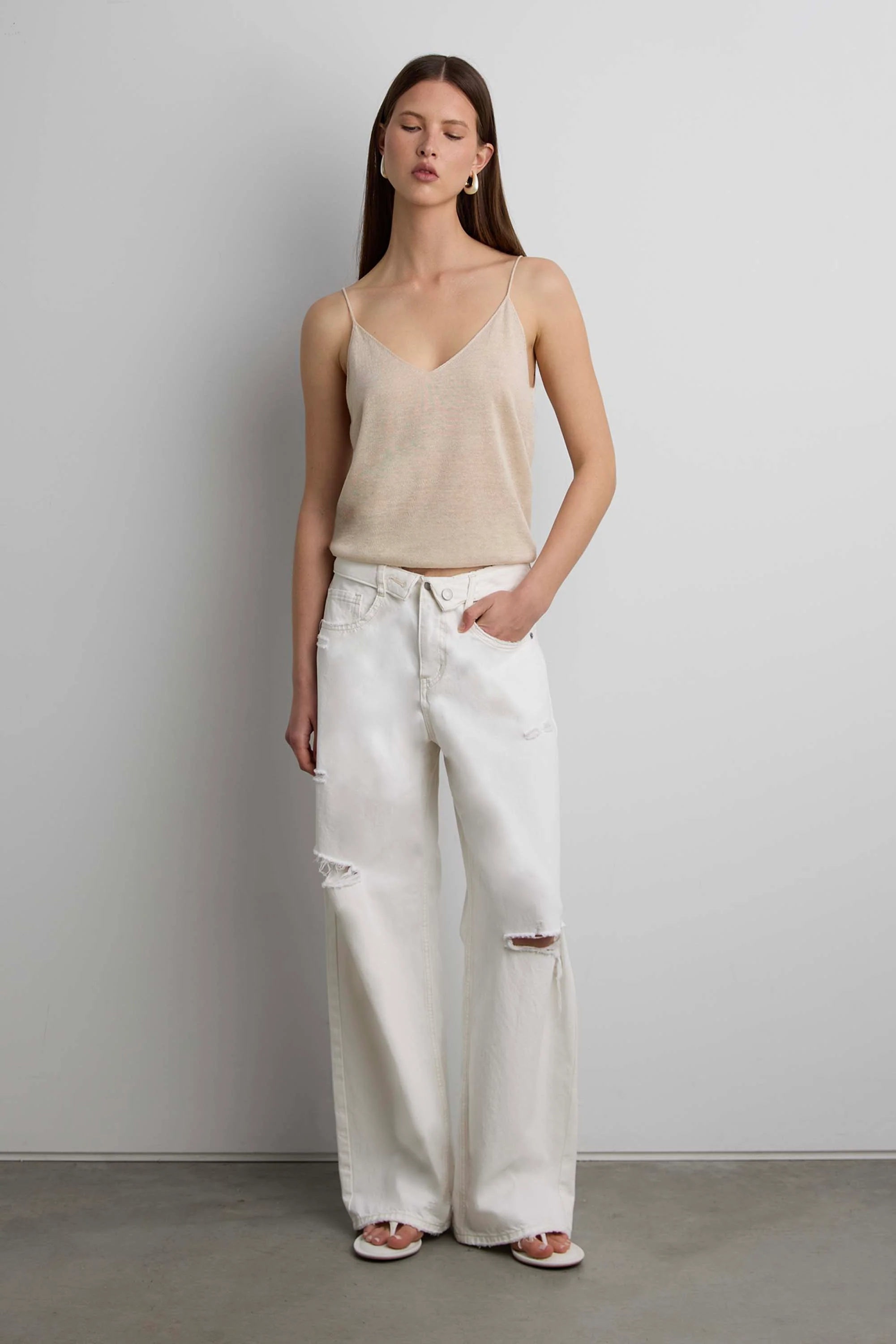 LINEN BLEND TANK TOP - Image 9