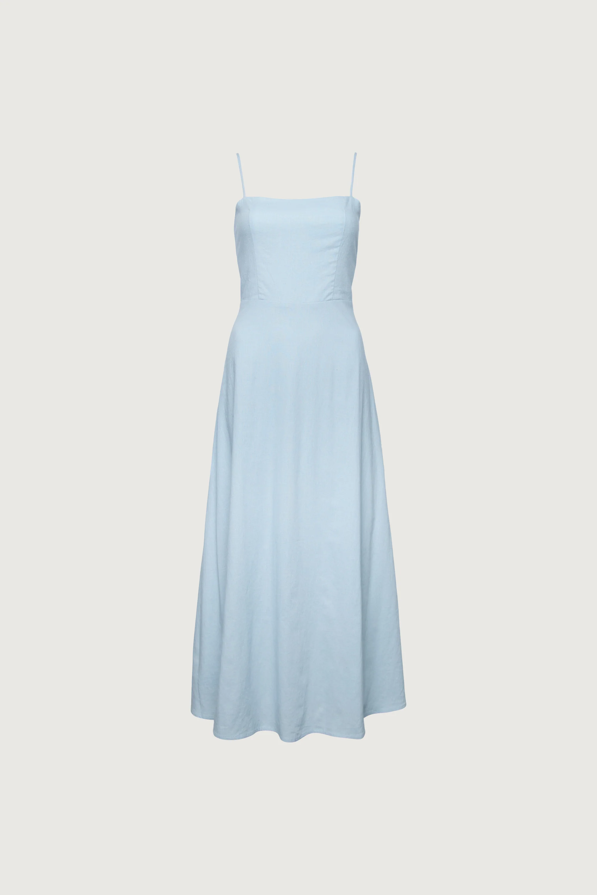 LINEN BLEND MIDI DRESS - Image 8