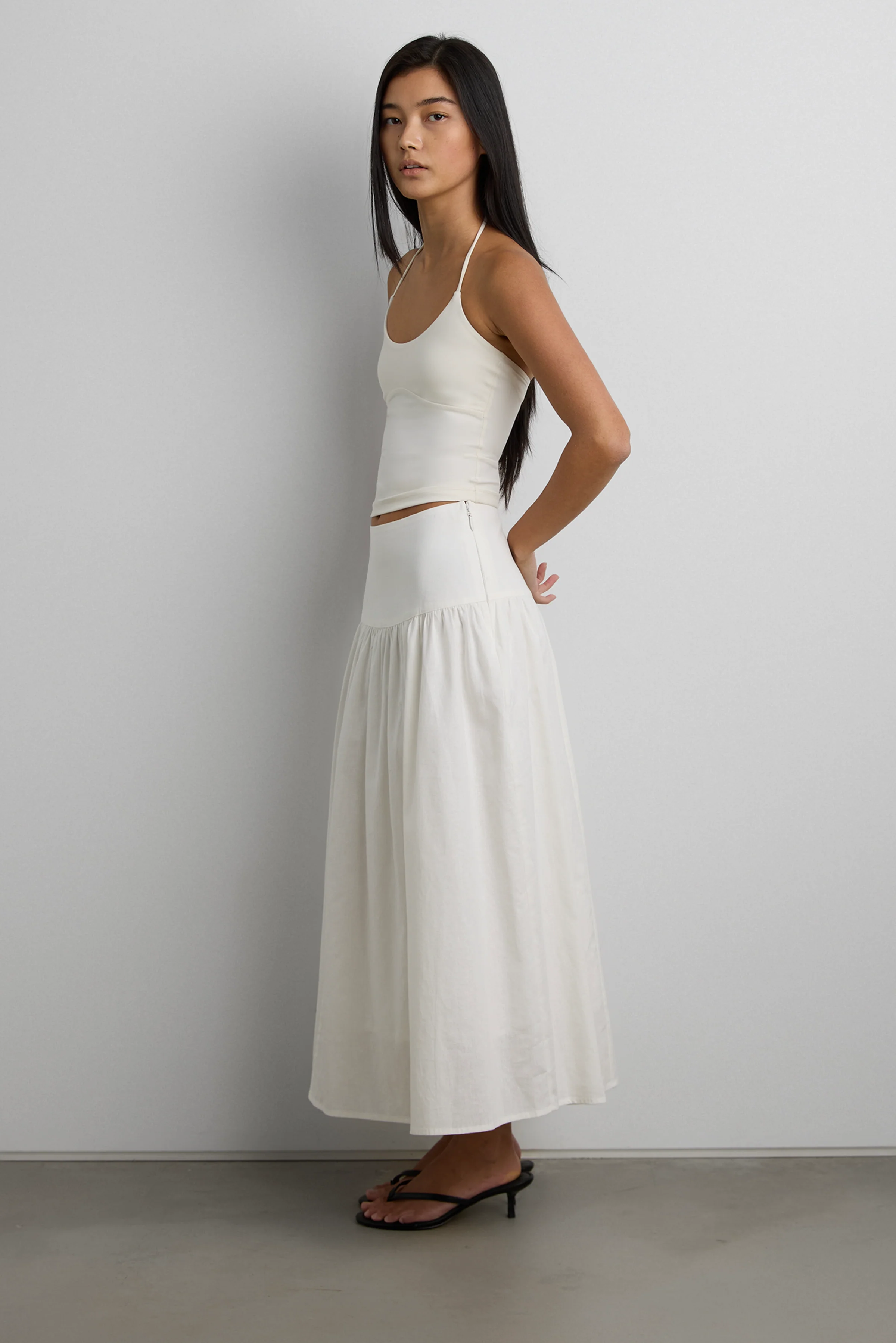 LINEN MIDI SKIRT - Image 5