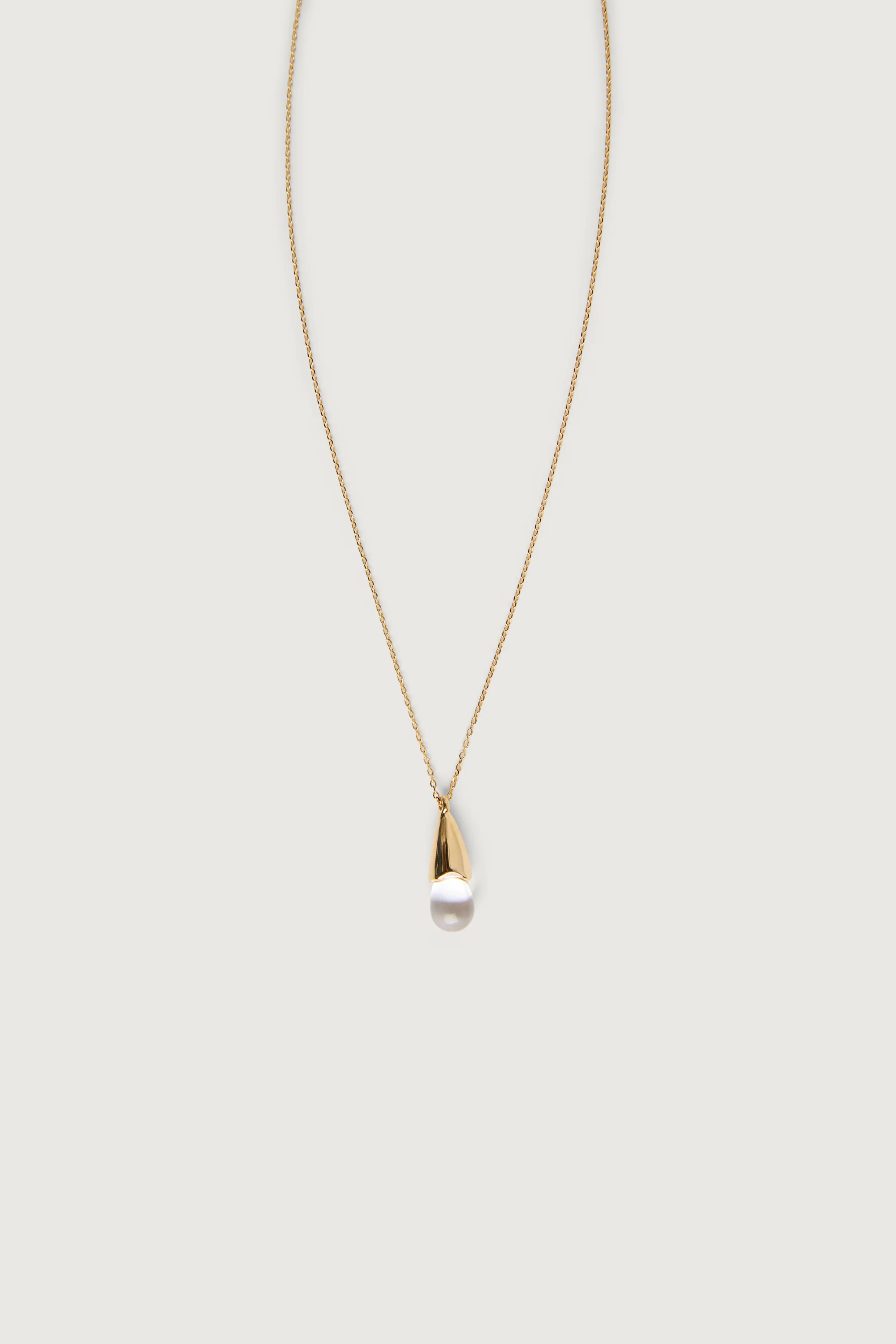 METALLIC DROP LONG NECKLACE
