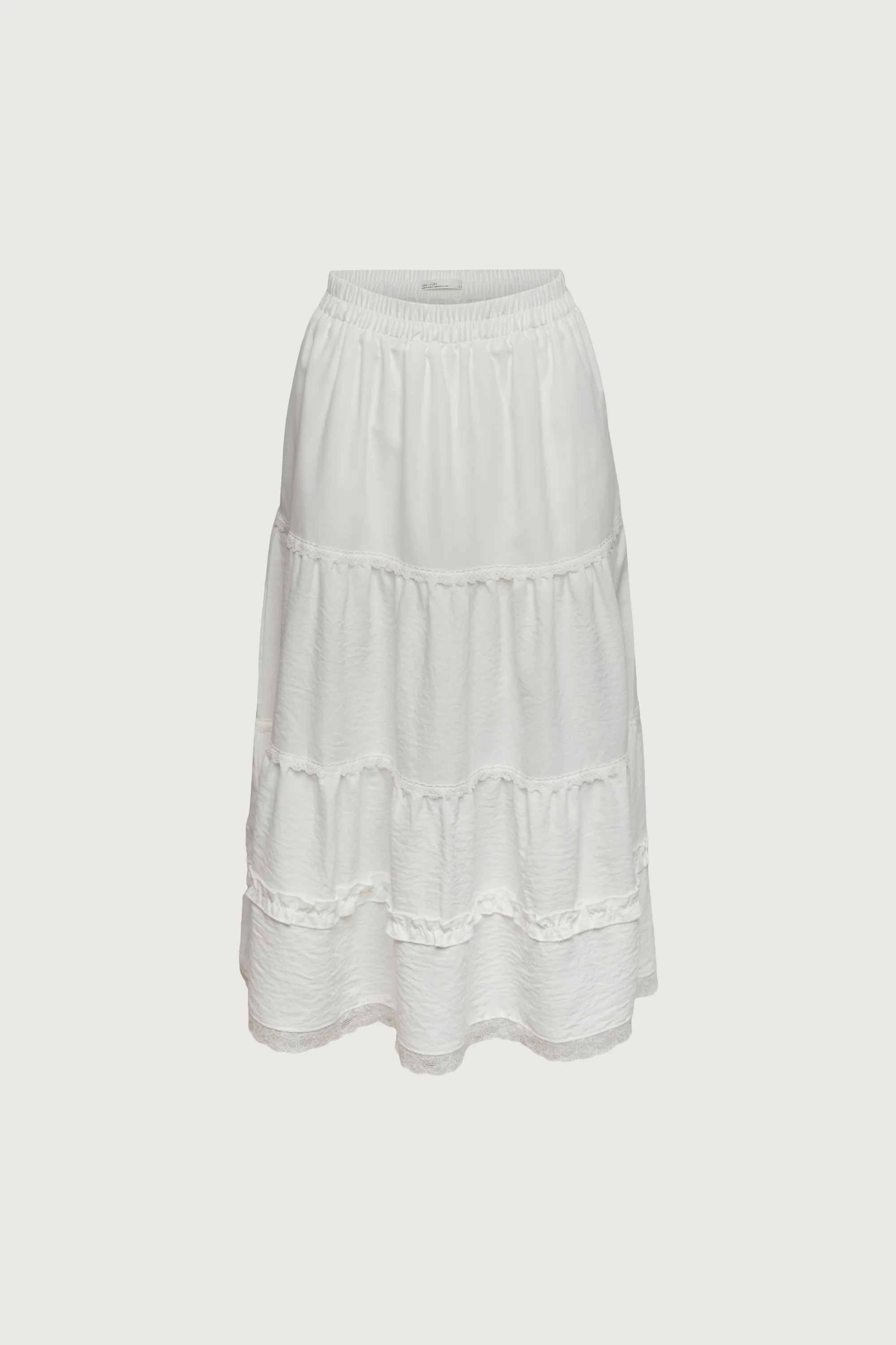 TIERED LACE TRIM MAXI SKIRT - Image 4