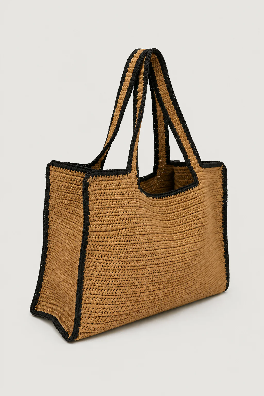 NATURAL STRAW WOVEN TOTE BAG - Image 4