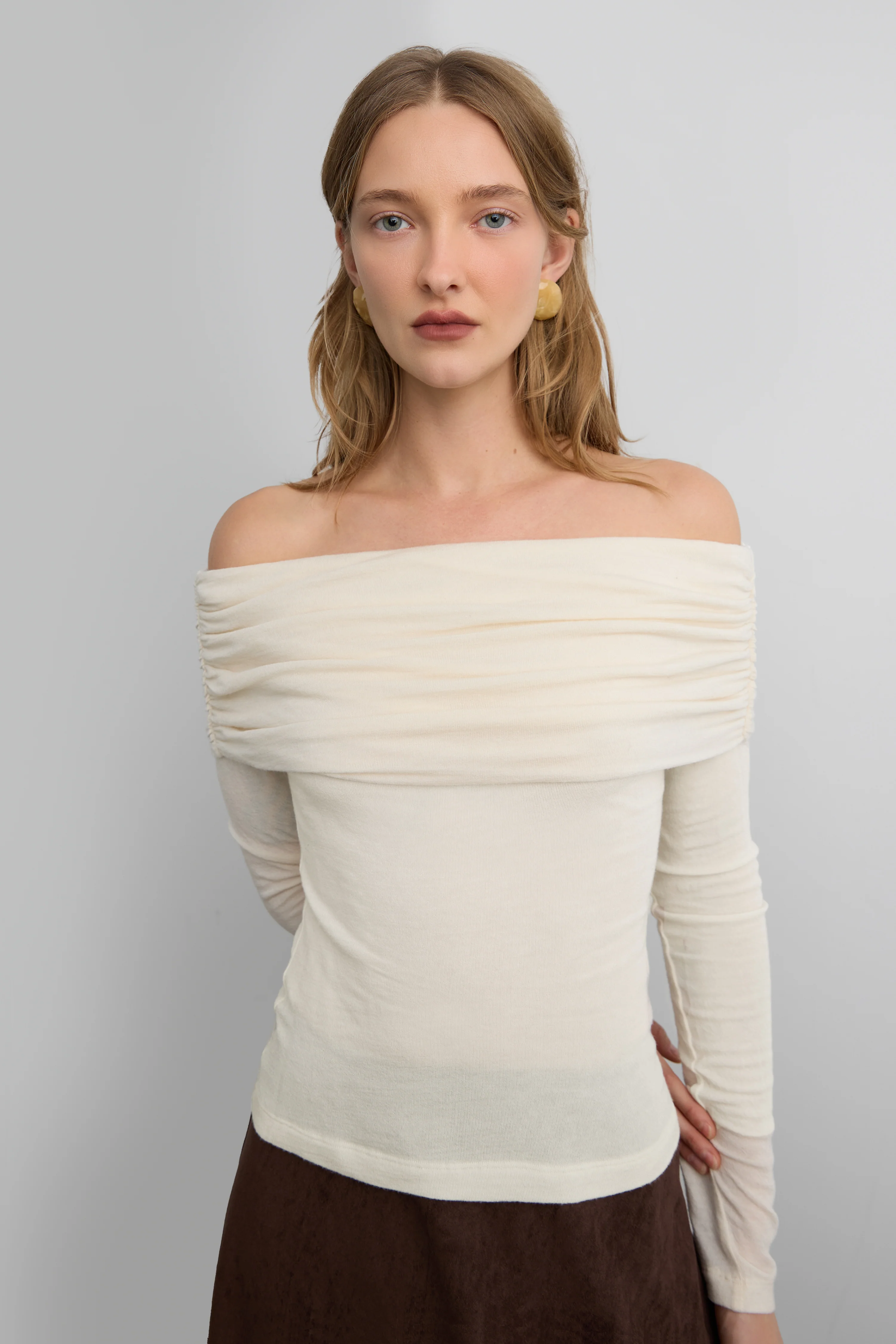 OFF THE SHOULDER LONG SLEEVE TOP - Image 3