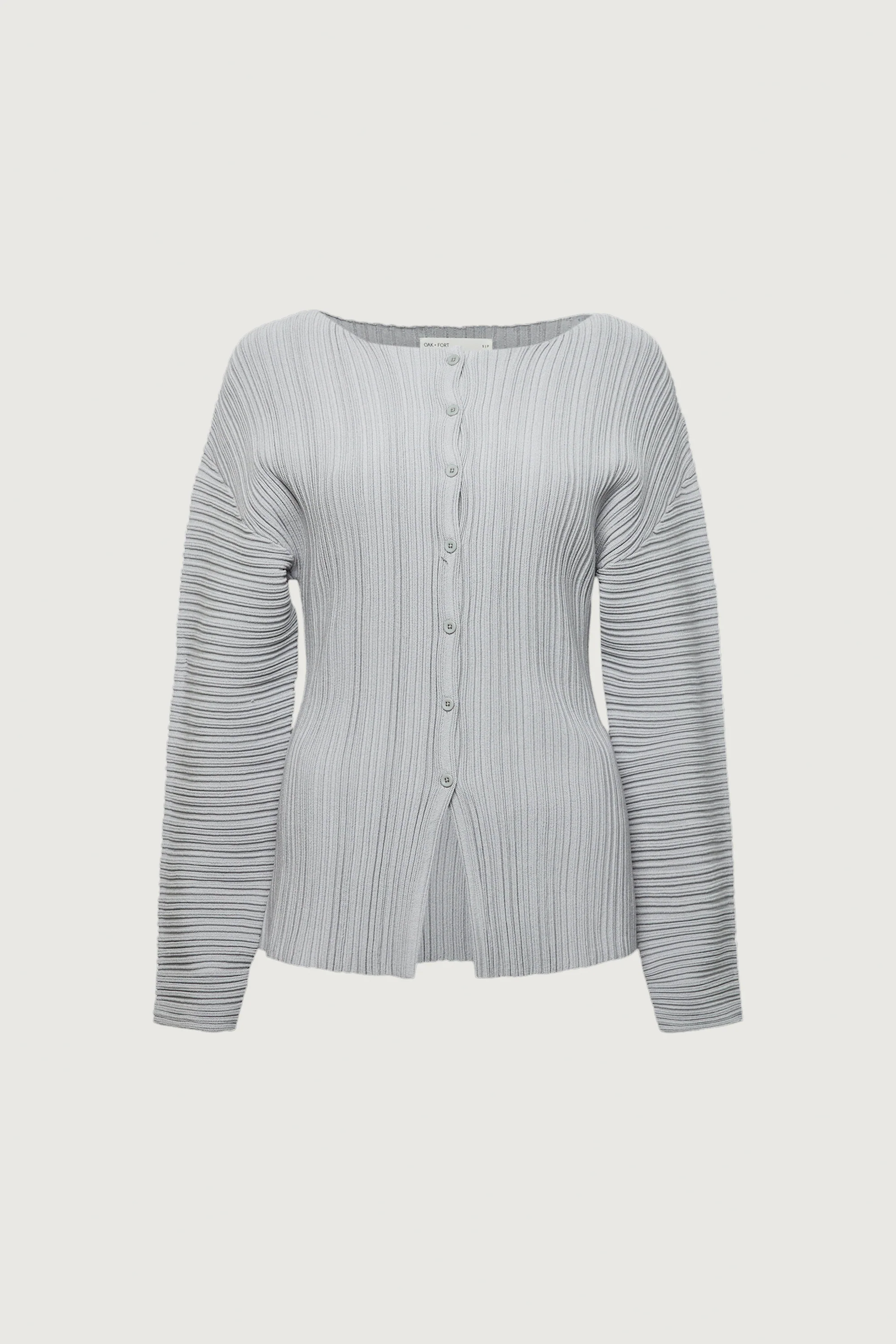 OTTOMAN RIBBED KNIT BUTTON FRONT TOP - Image 5