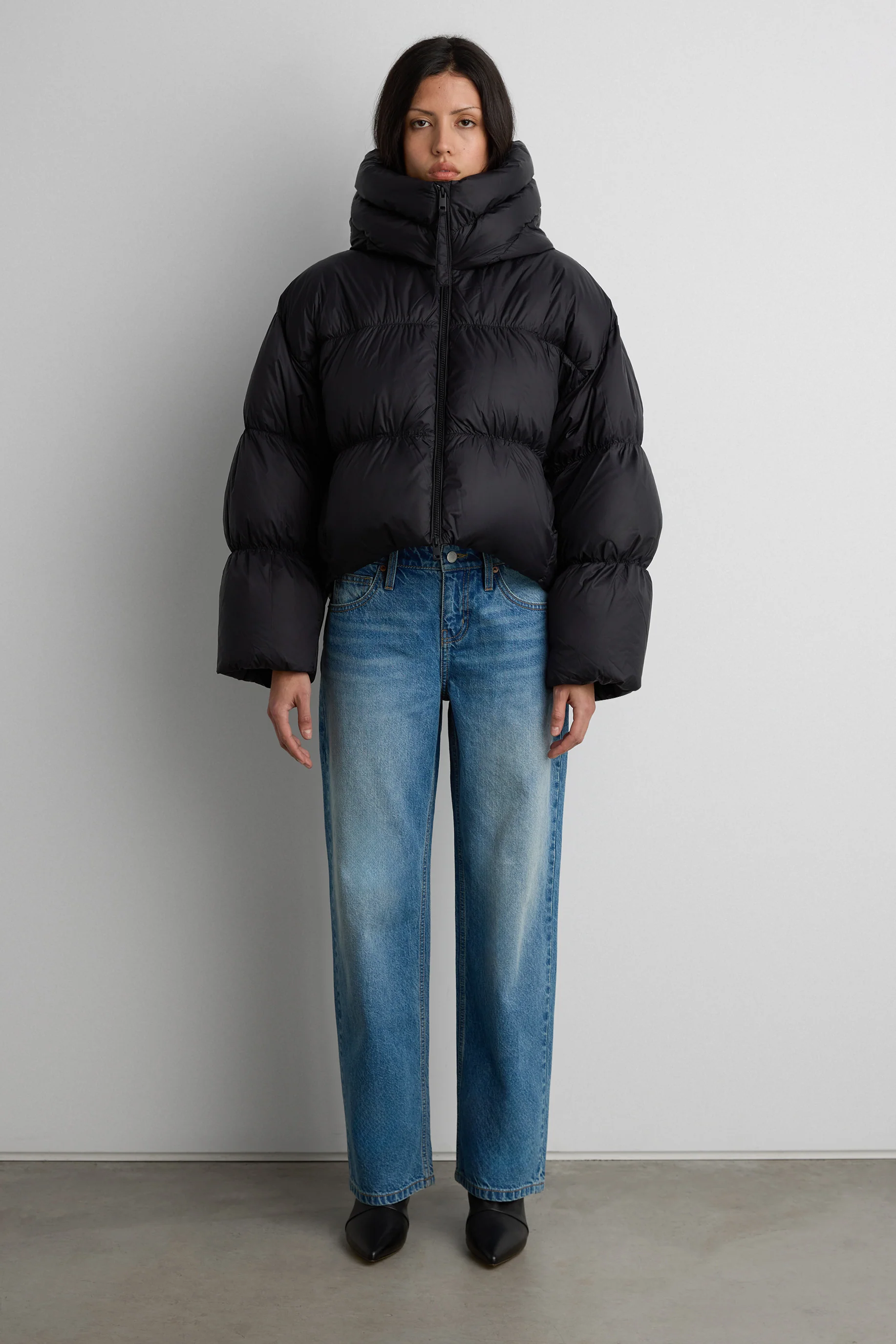 OVERSIZED HOODED DOWN FILL PUFFER JACKET - Image 2
