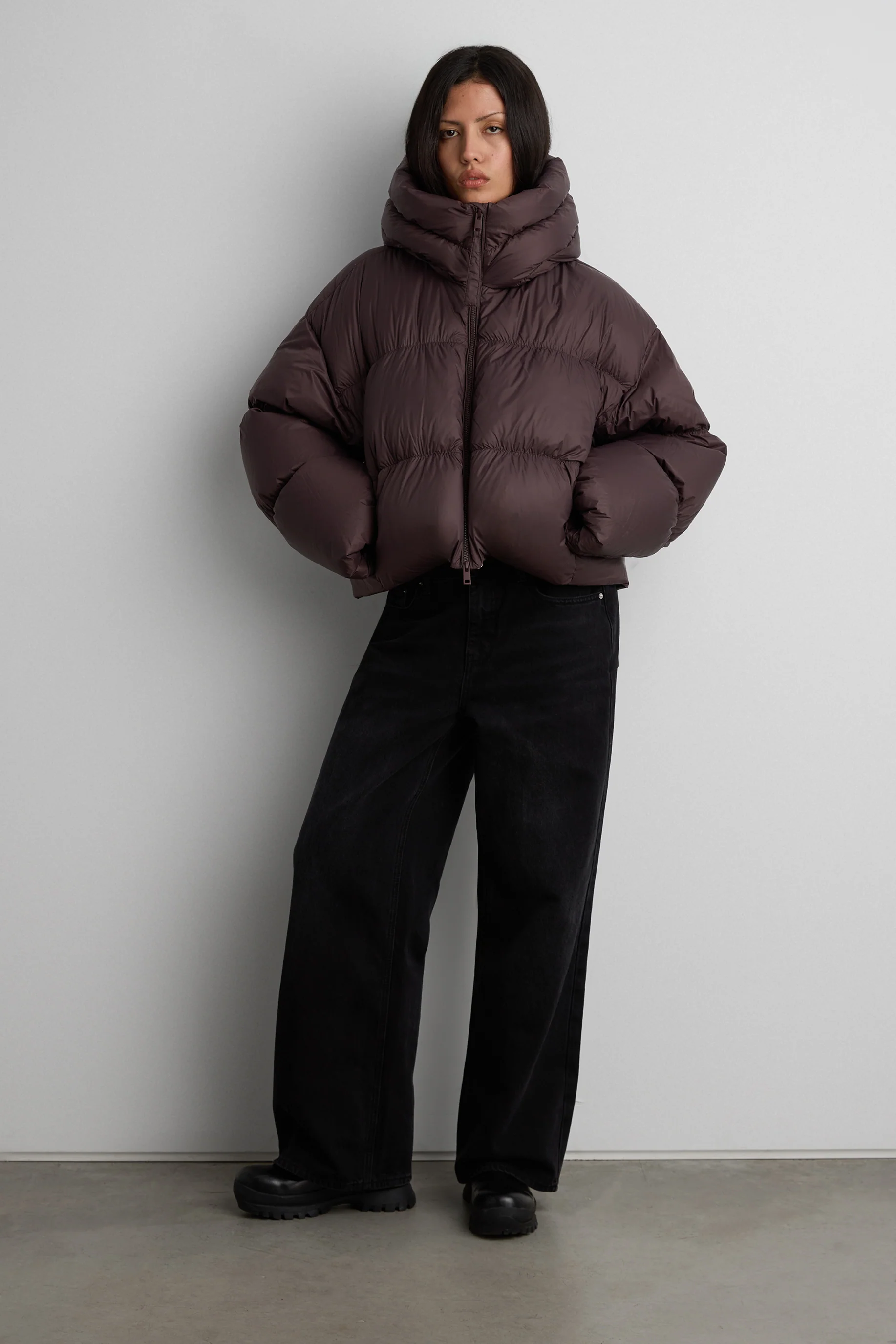 OVERSIZED HOODED DOWN FILL PUFFER JACKET - Image 6