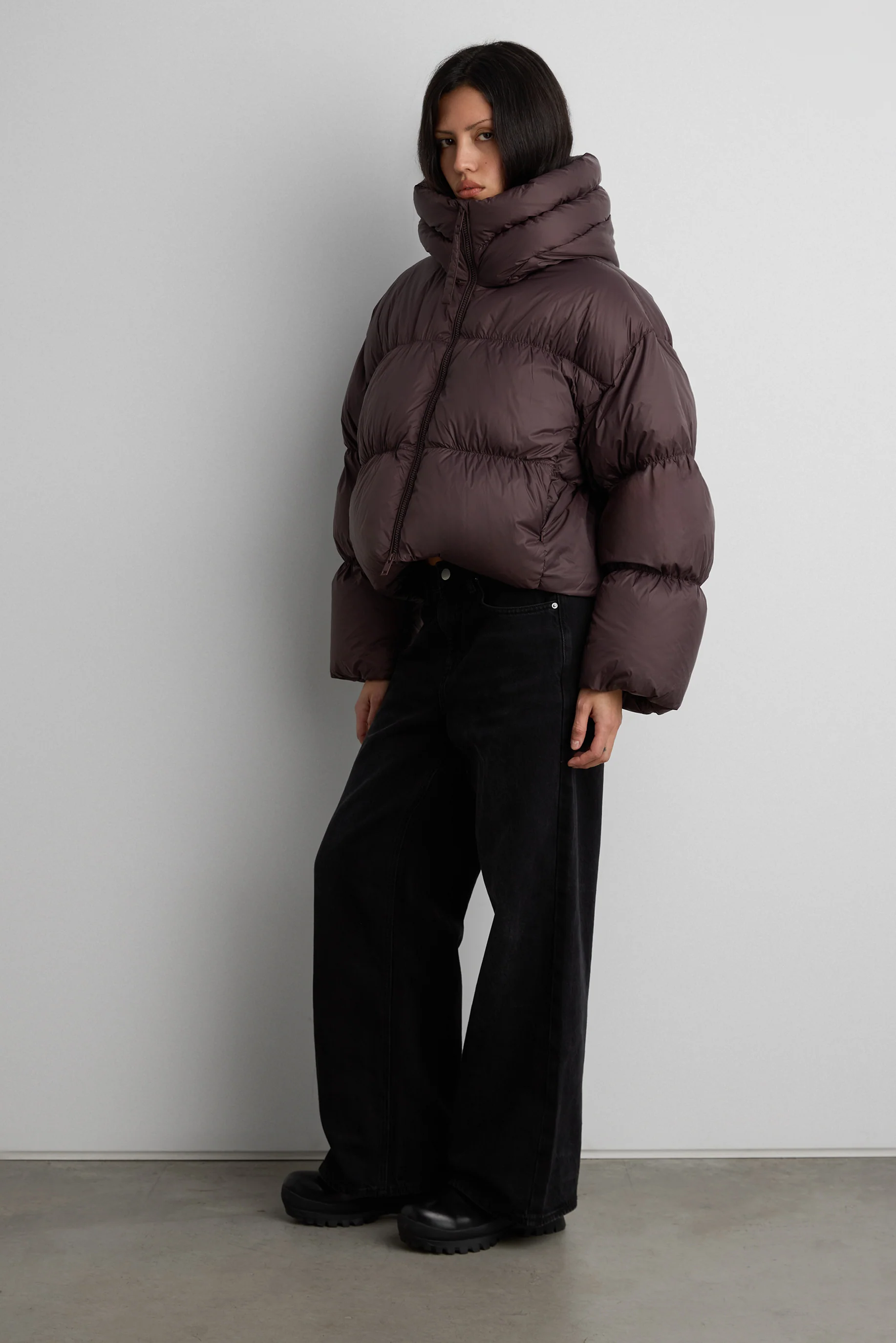 OVERSIZED HOODED DOWN FILL PUFFER JACKET - Image 9