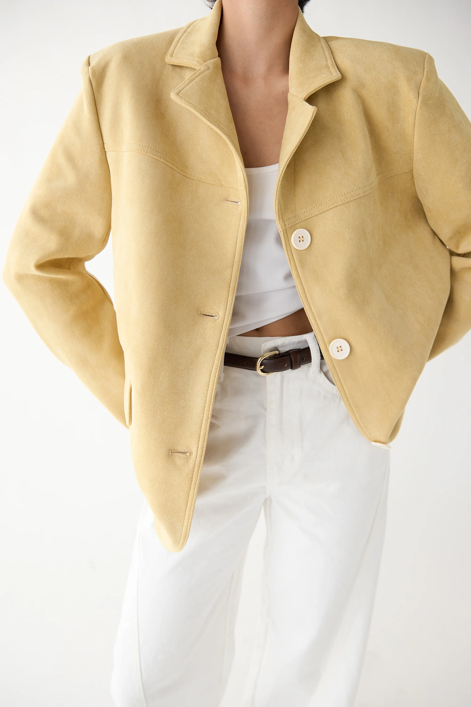 OVERSIZED VEGAN SUEDE BLAZER - Image 11