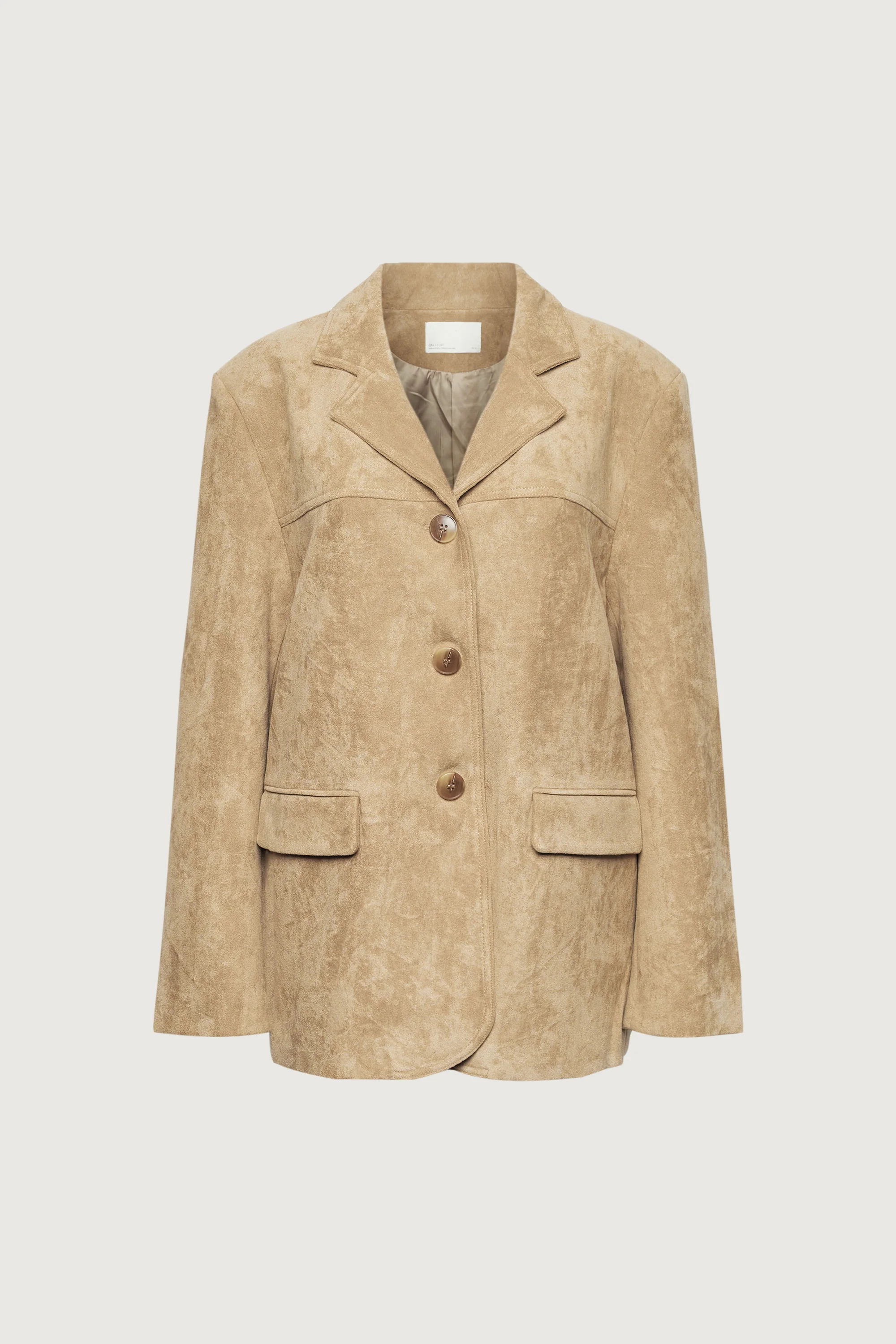 OVERSIZED VEGAN SUEDE BLAZER - Image 20