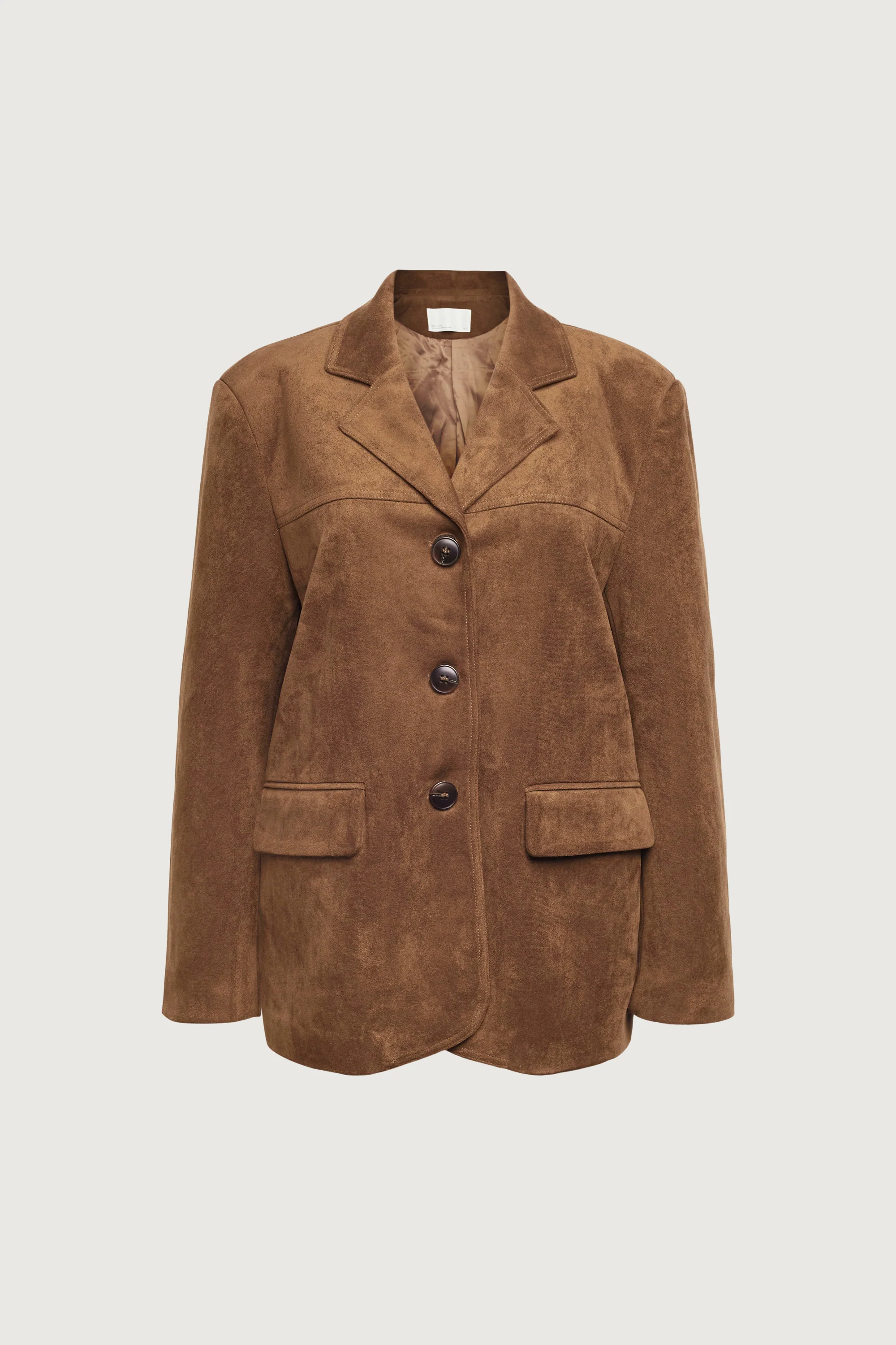 OVERSIZED VEGAN SUEDE BLAZER - Image 9