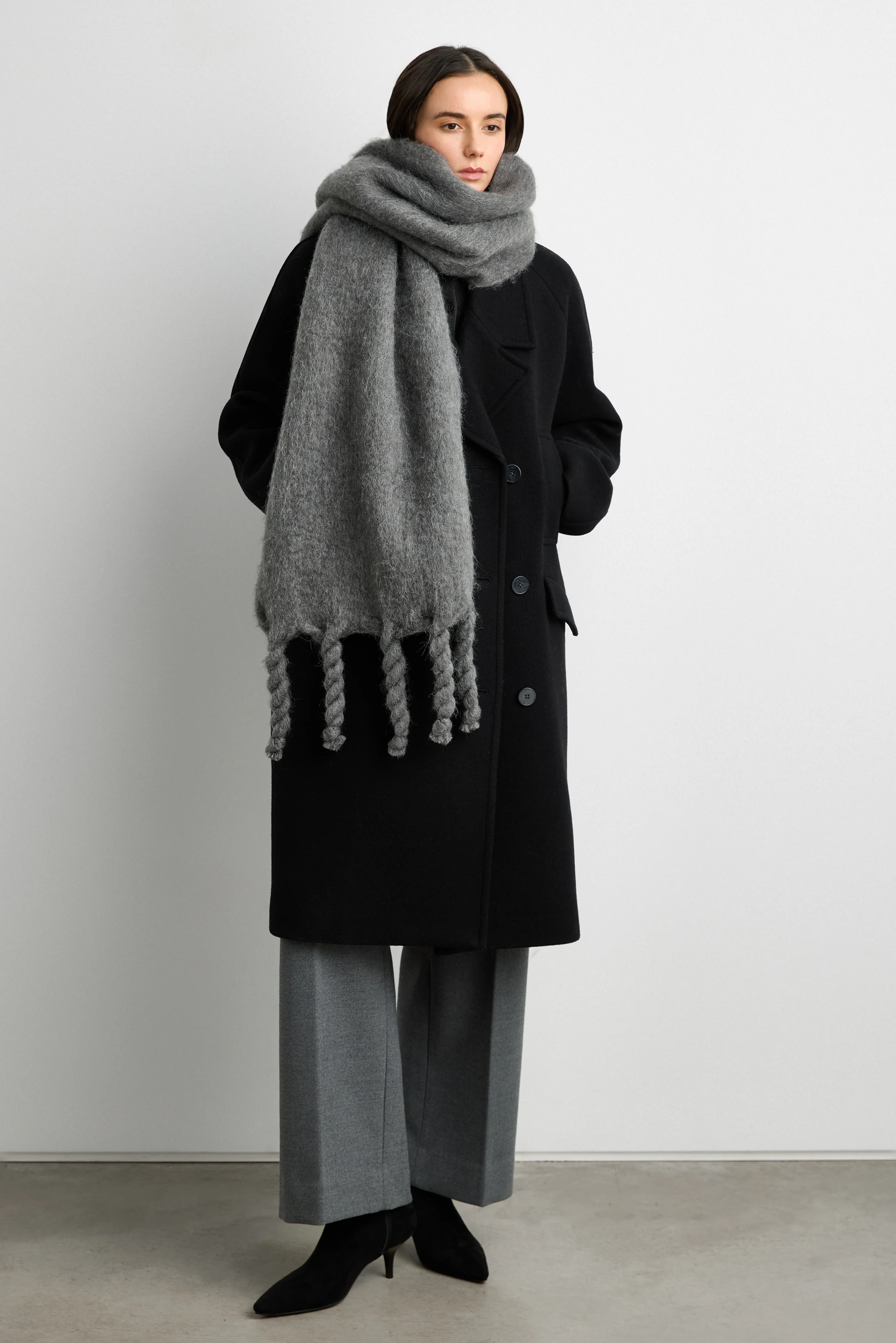OVERSIZED WOOL-BLEND DOUBLE-BREASTED COAT - Image 12