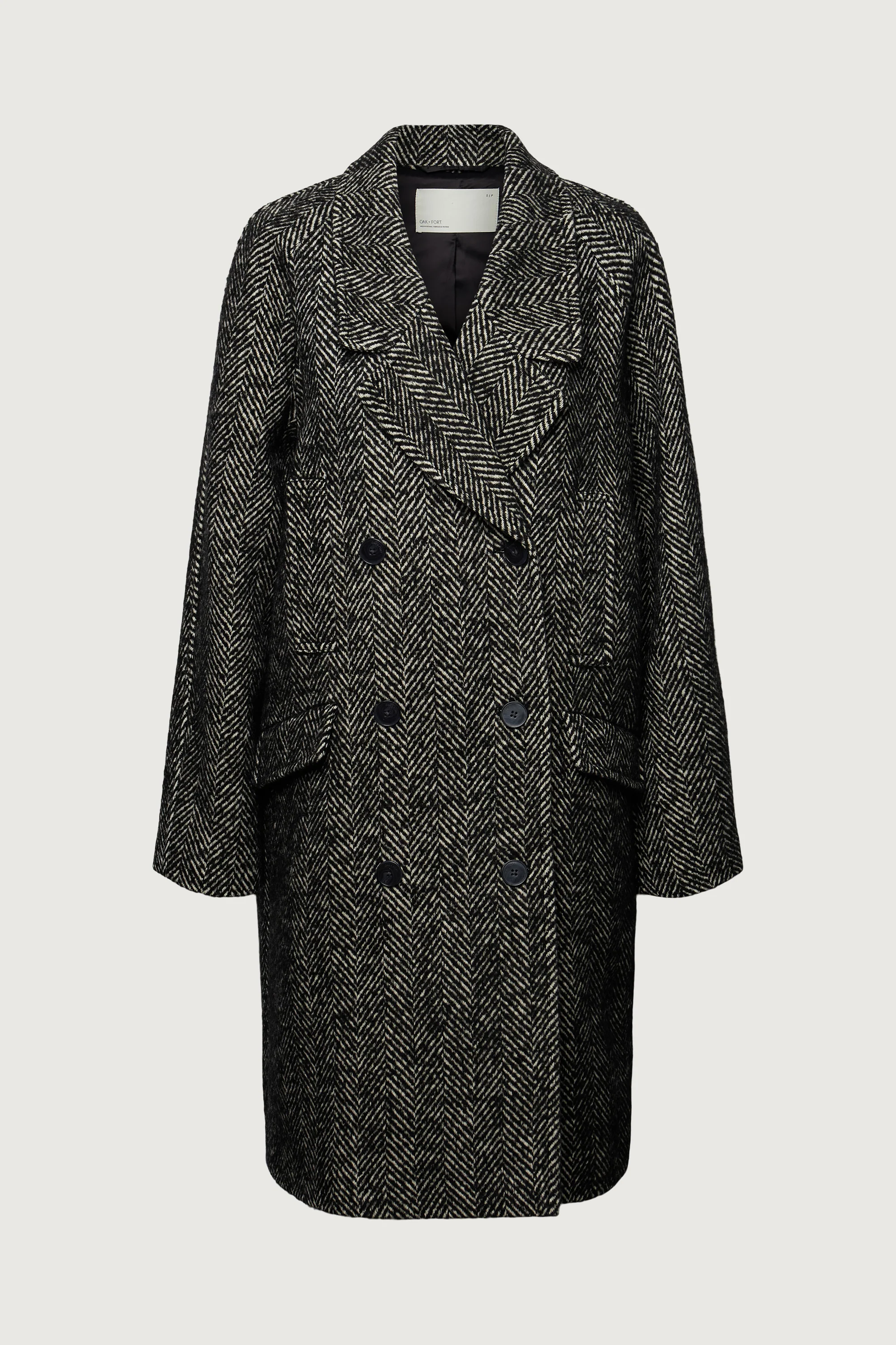 OVERSIZED WOOL-BLEND DOUBLE-BREASTED COAT - Image 4