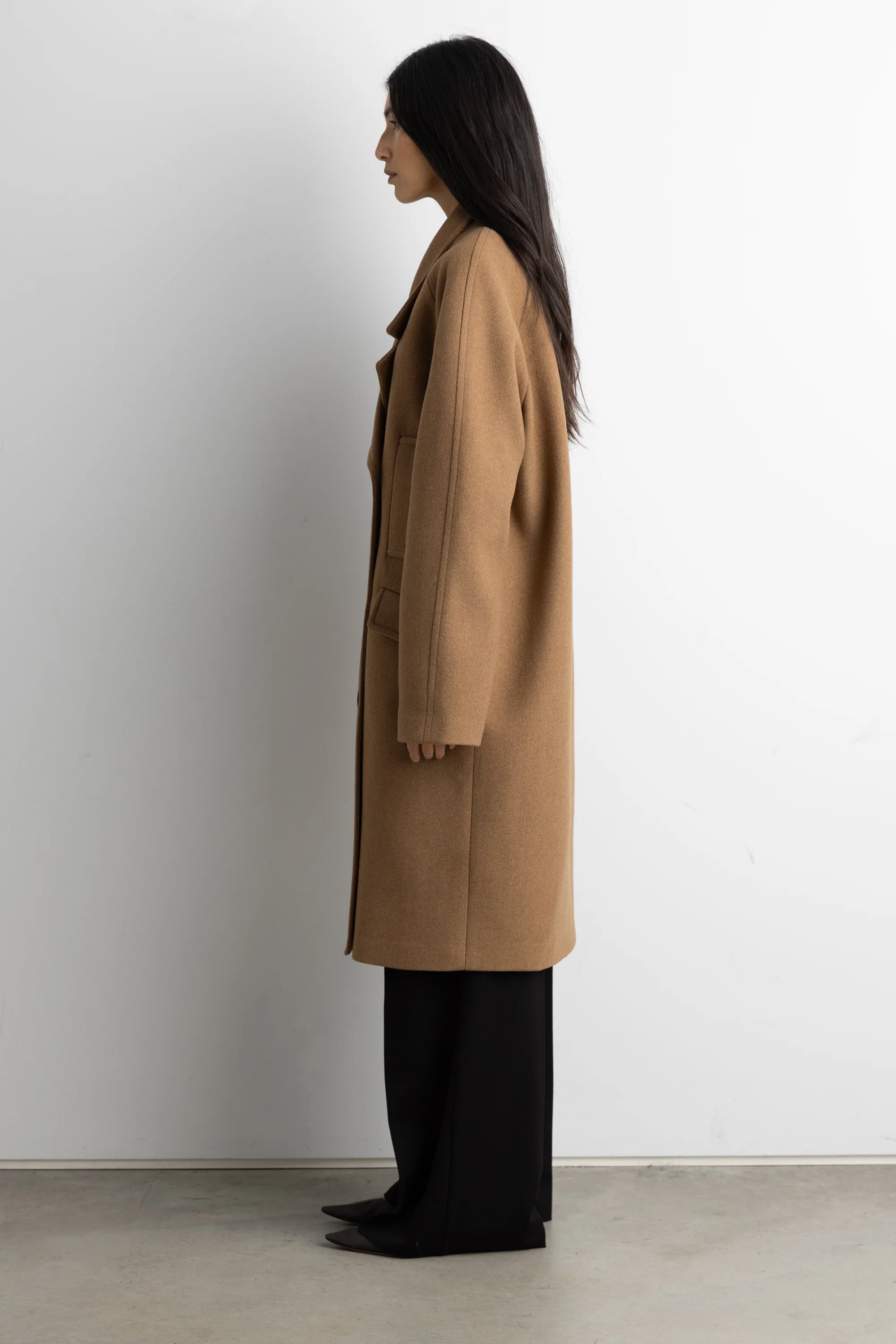 OVERSIZED WOOL-BLEND DOUBLE-BREASTED COAT - Image 8