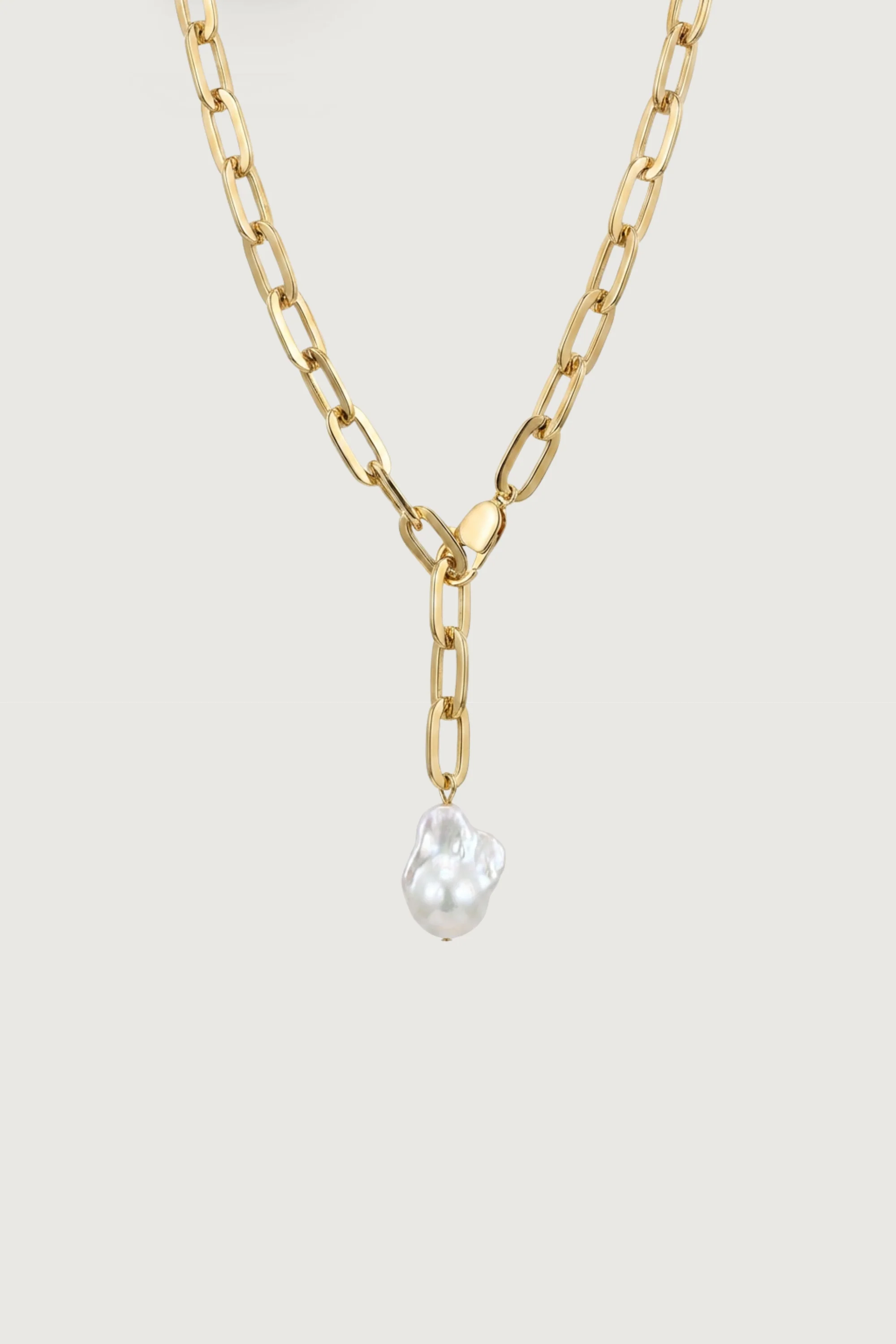 PEARL DROP CHAIN NECKLACE