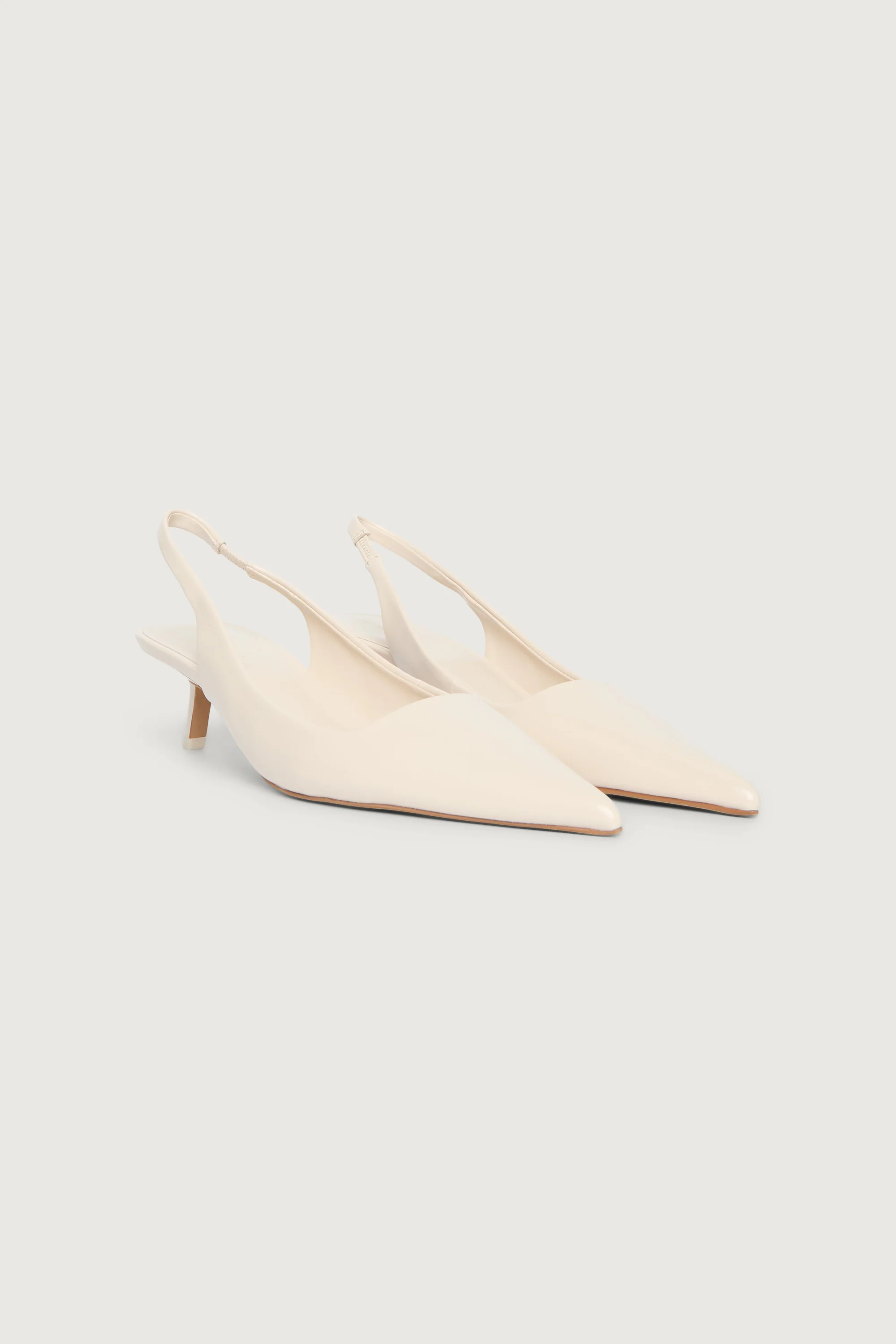 POINTED TOE SLING BACK KITTEN HEEL - Image 7