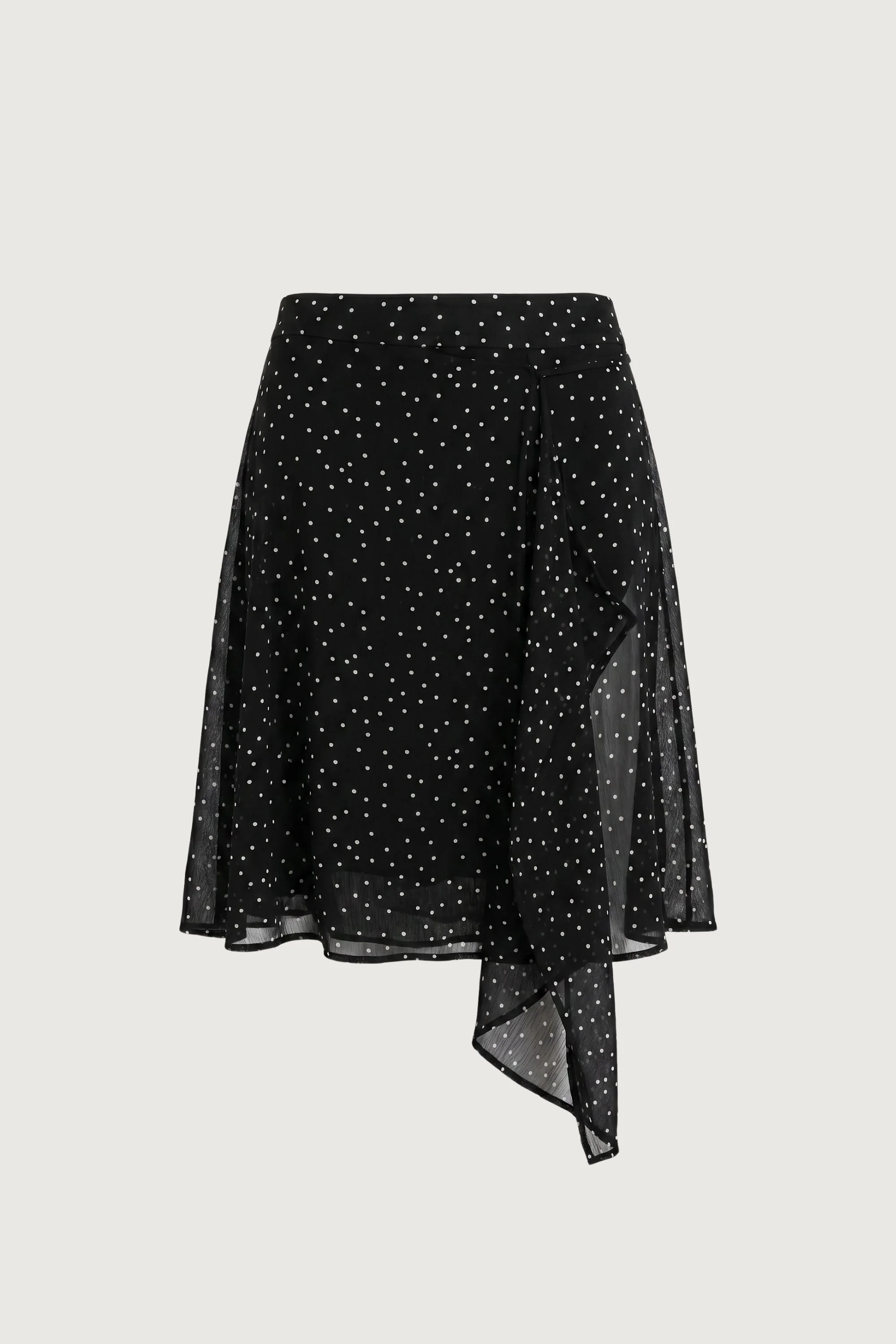 POLKA DOT WRAP MIDI SKIRT - Image 3