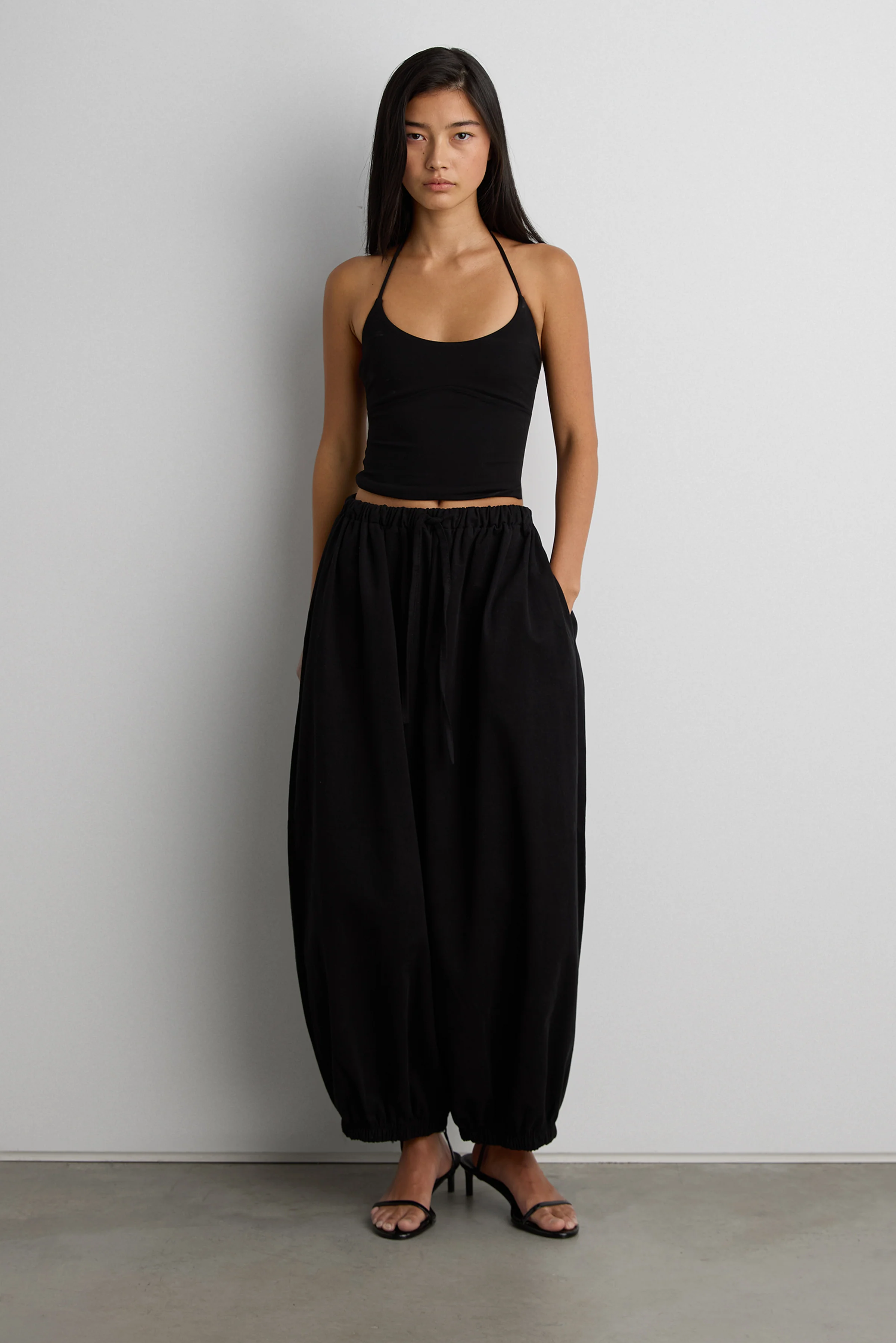 RELAXED BALLOON FIT COTTON PANTS - Image 2