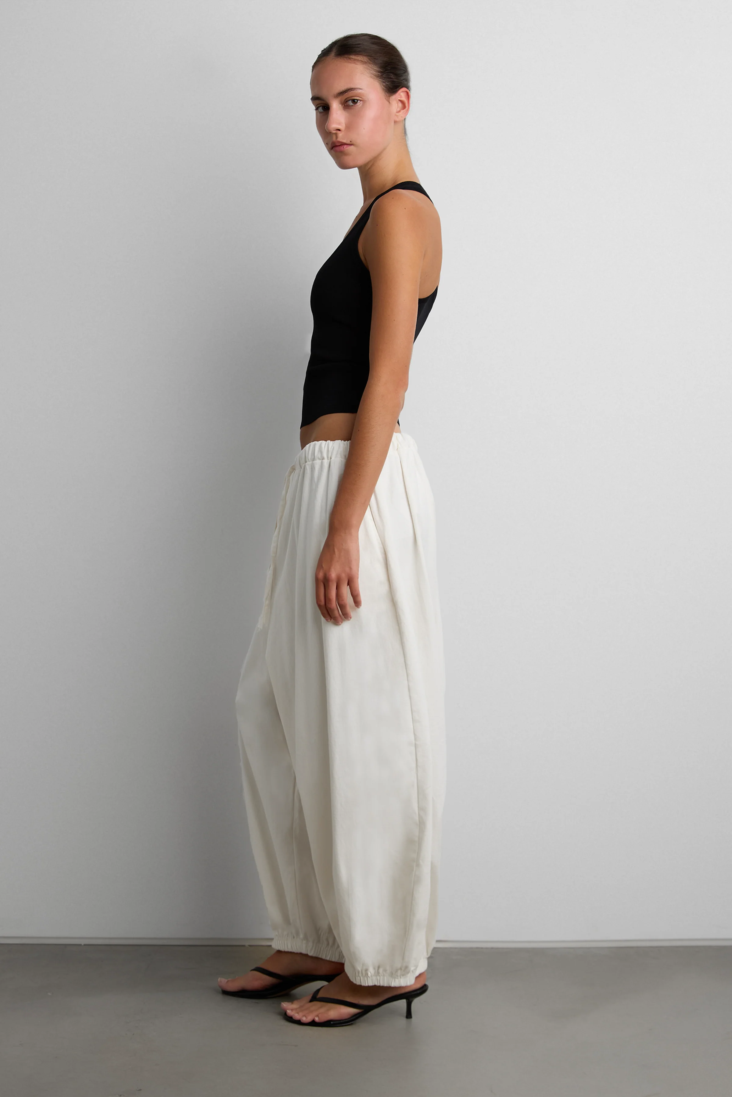 RELAXED BALLOON FIT COTTON PANTS - Image 4