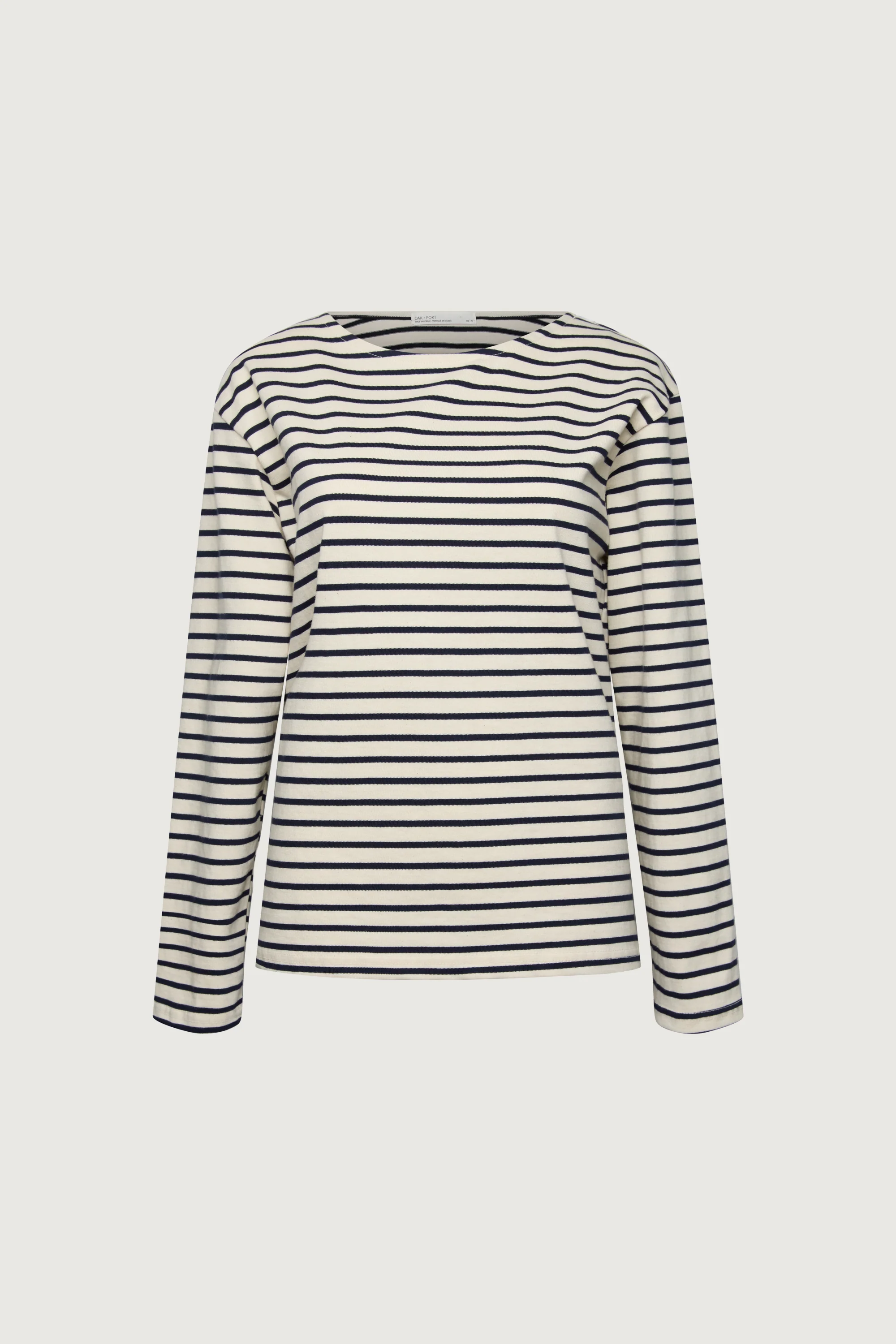 RELAXED STRIPED BOAT NECK TOP - Image 5