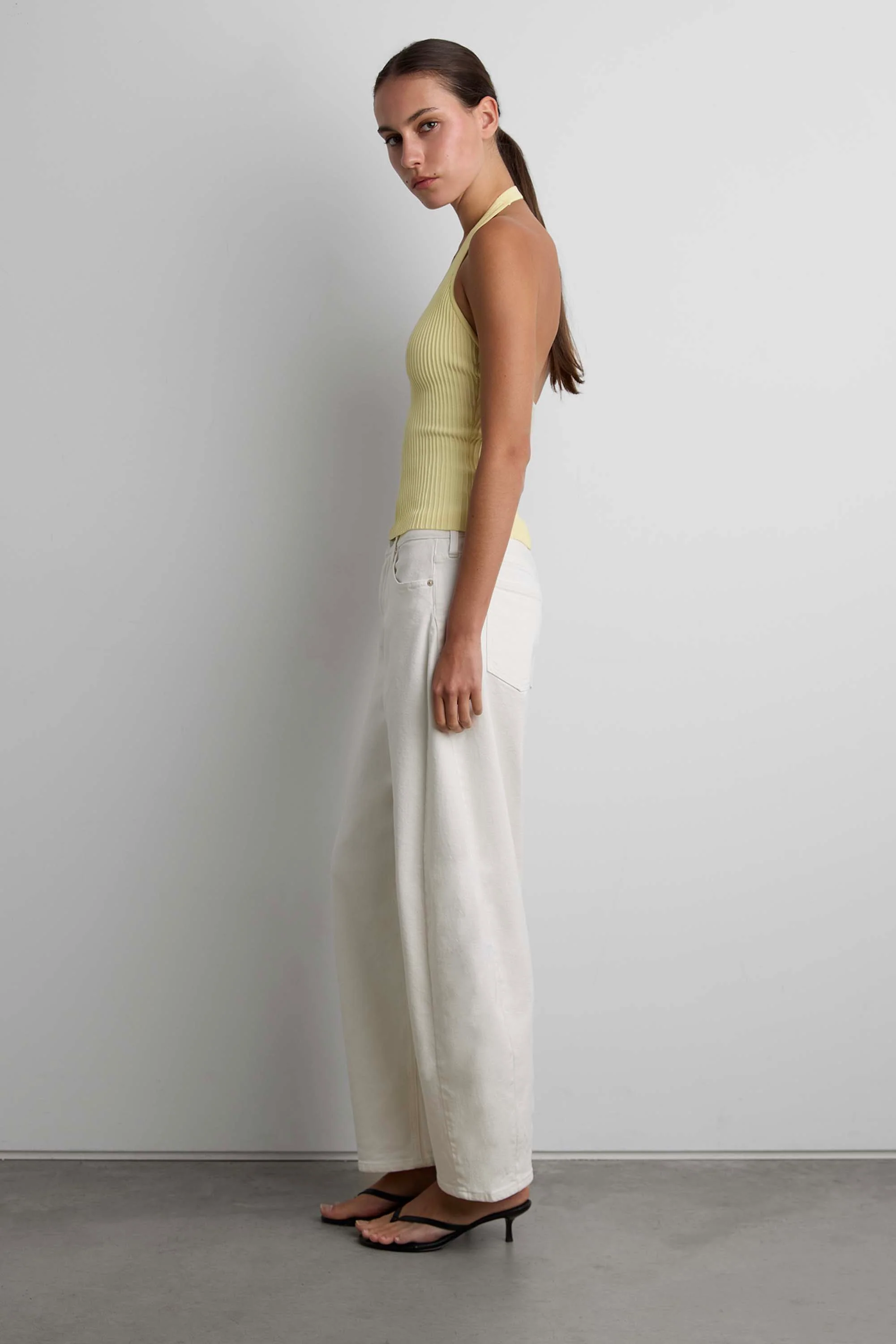 RIBBED KNIT HALTER TANK TOP - Image 5