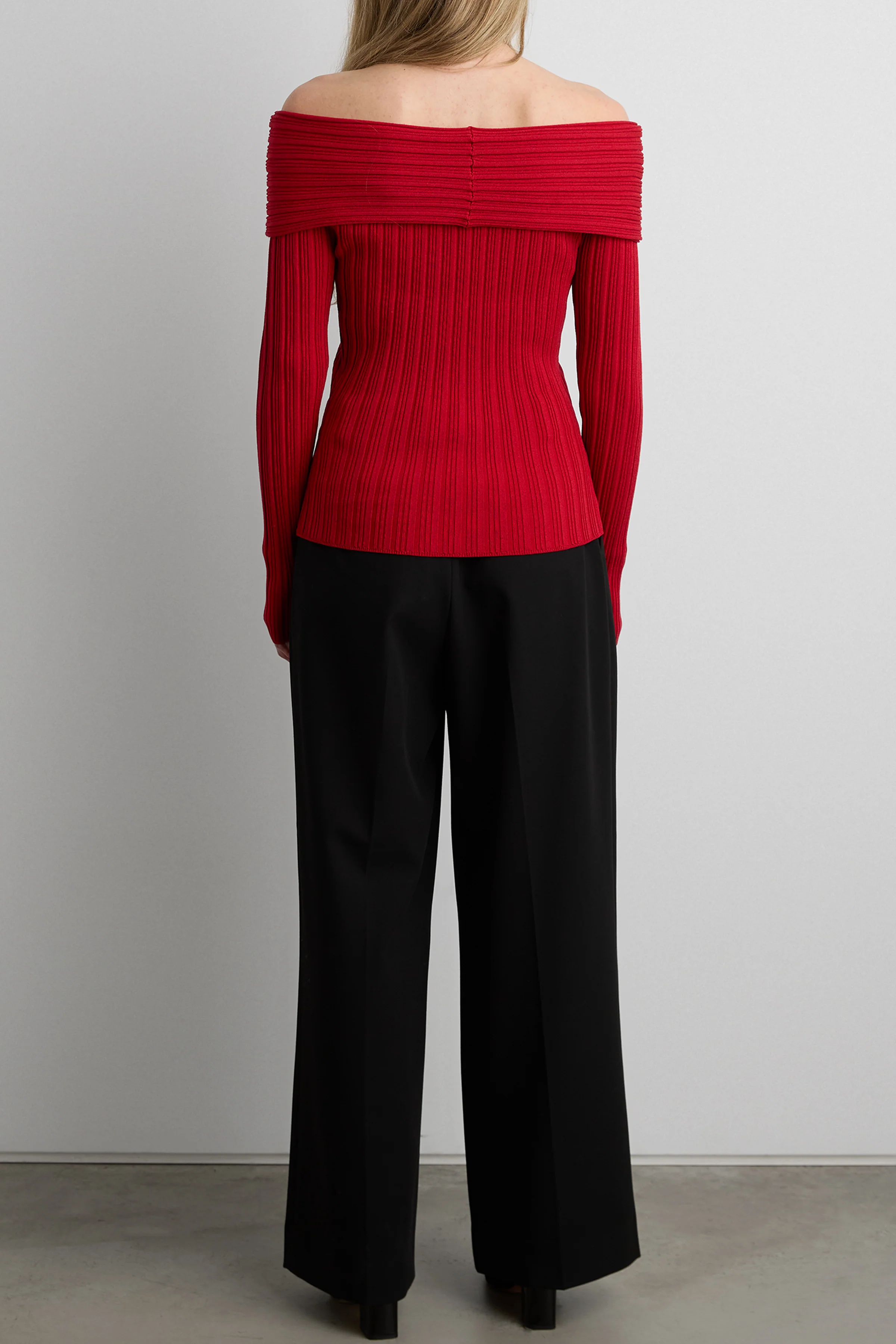 RIBBED OFF THE SHOULDER SWEATER - Image 3