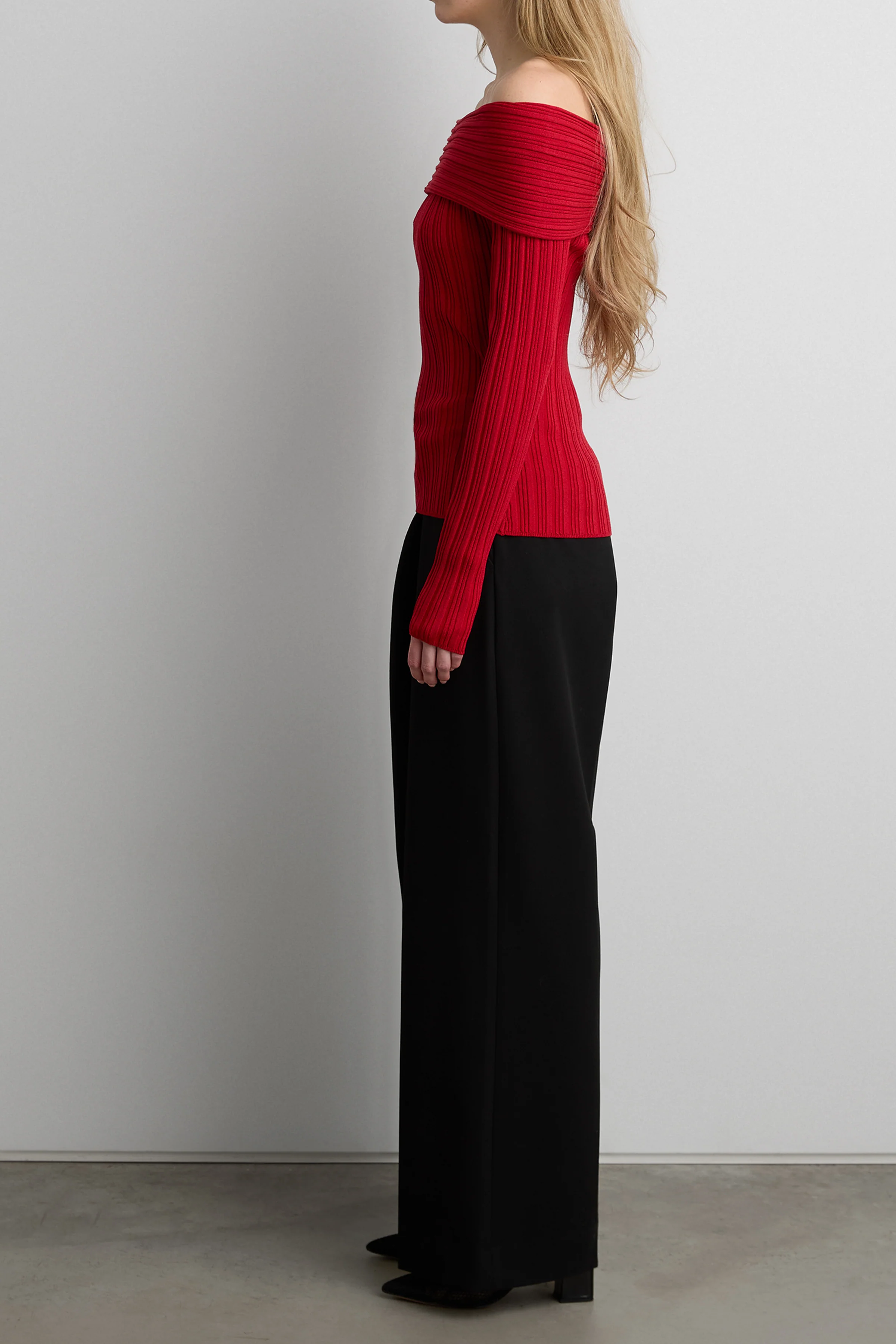 RIBBED OFF THE SHOULDER SWEATER - Image 4