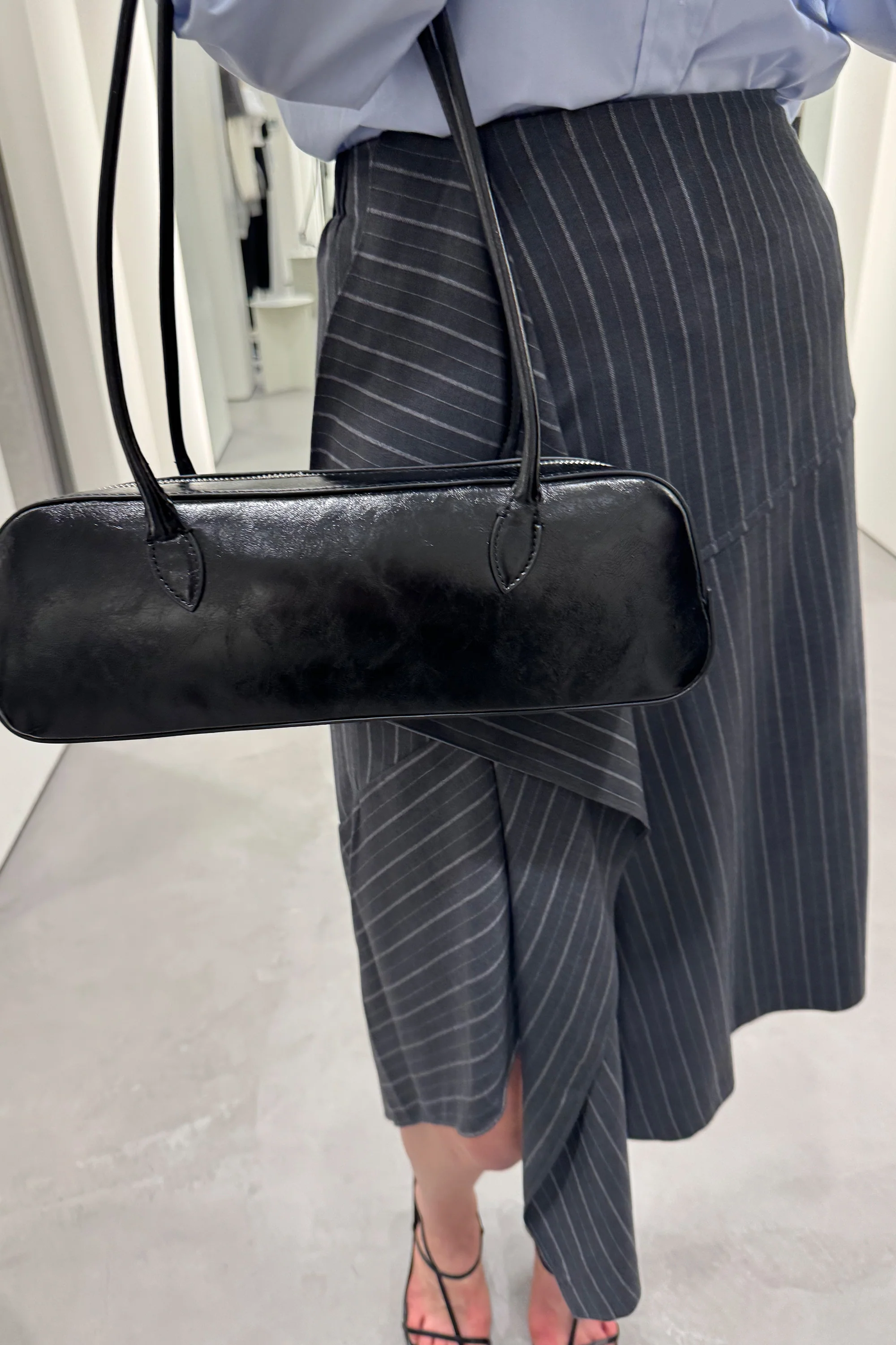 PINSTRIPE MIDI SKIRT - Image 3