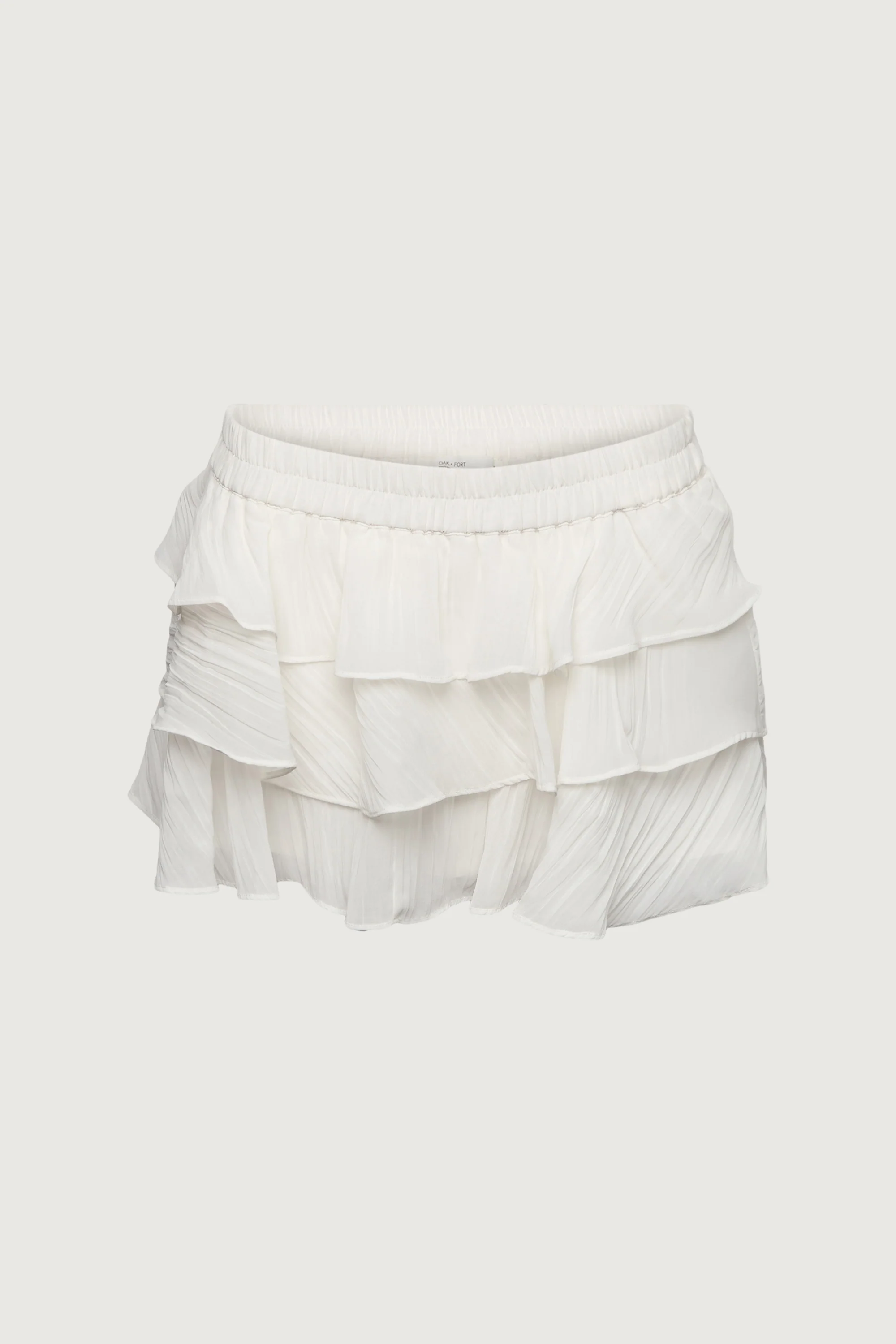 RUFFLED TIERED CHIFFON MINI SKORT - Image 3