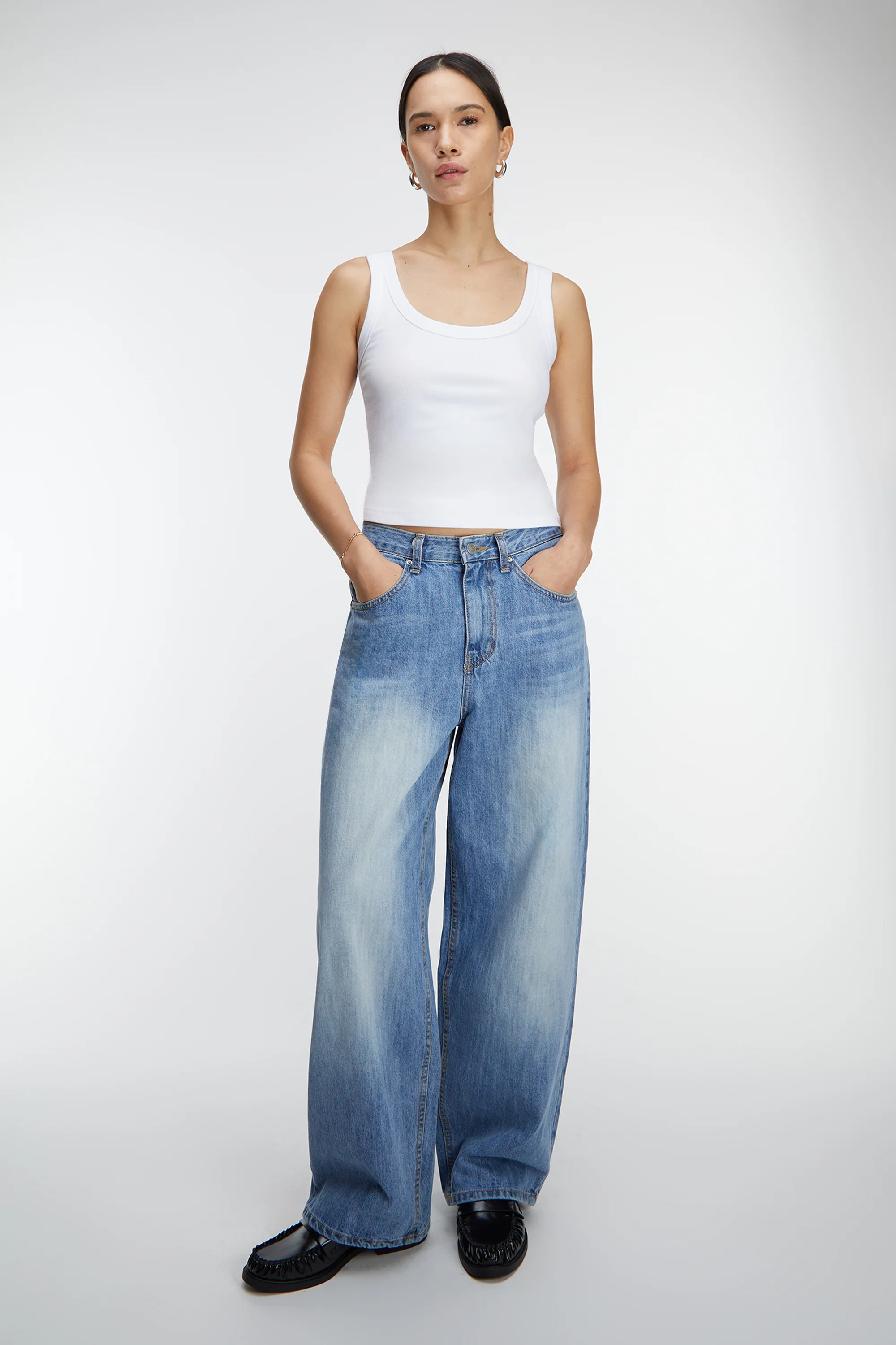 RIBBED MODAL SCOOP NECK TANK TOP - Image 9