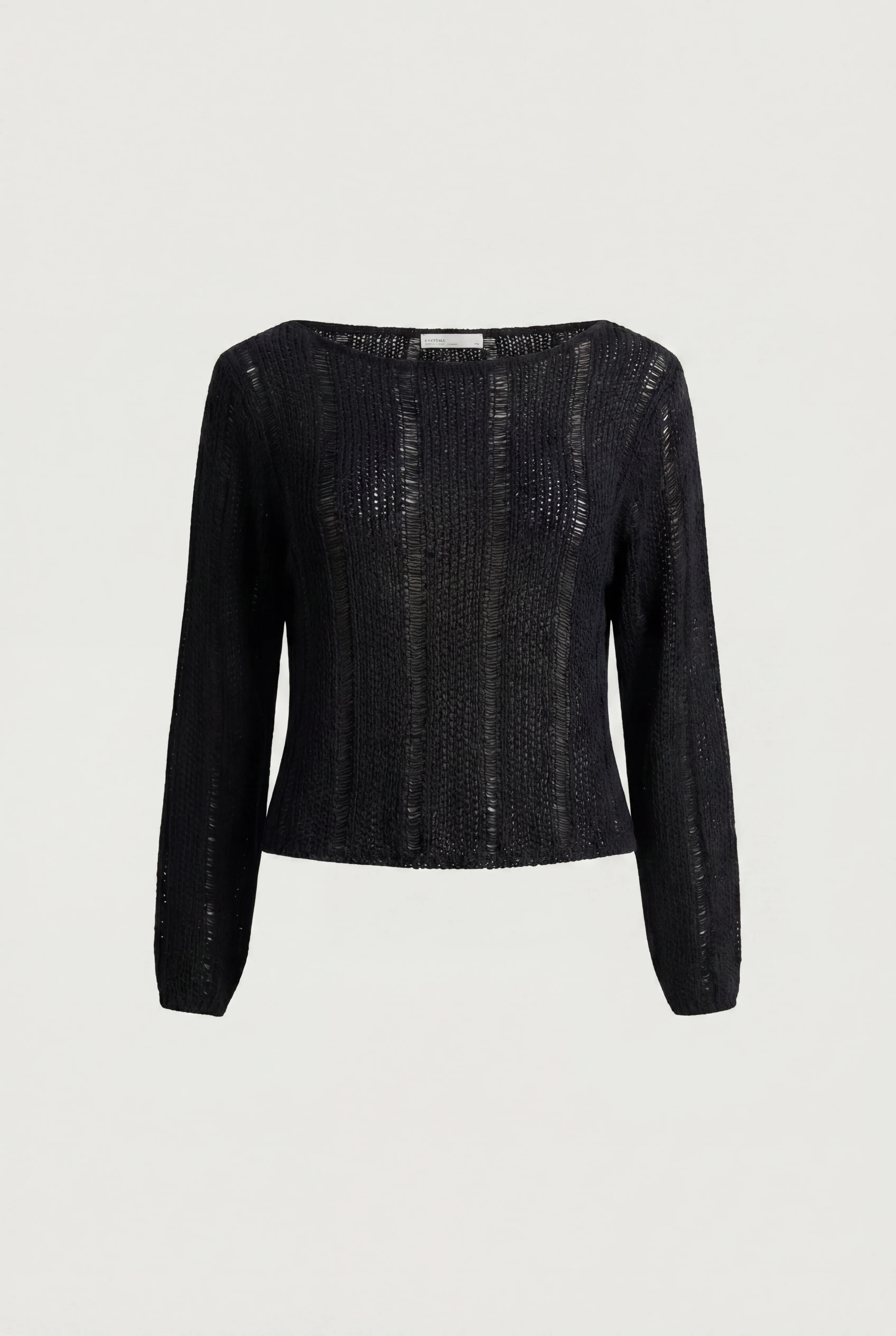SHEER BOATNECK MESH SWEATER - Image 5