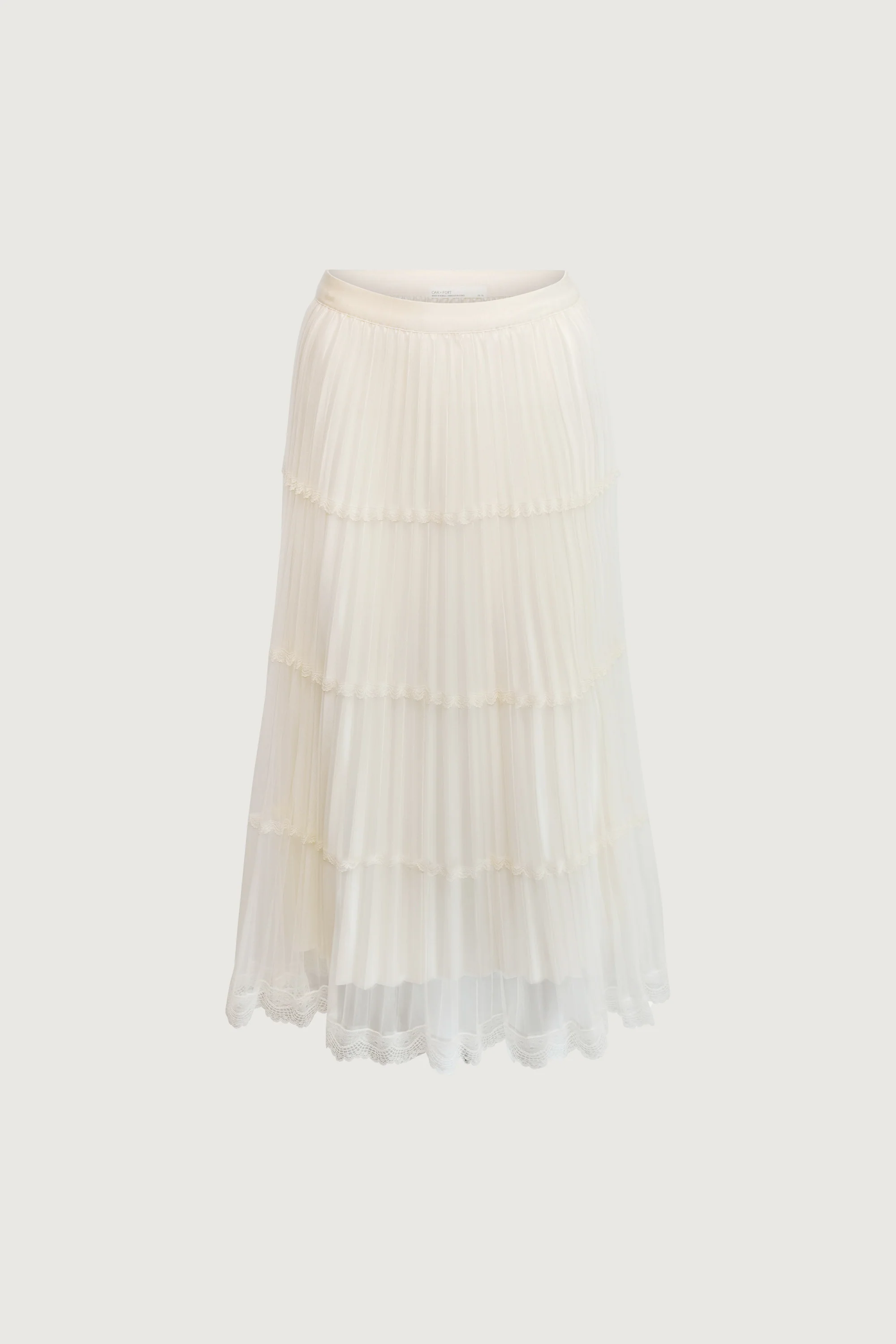 SHEER LACE TIERED MAXI SKIRT - Image 3