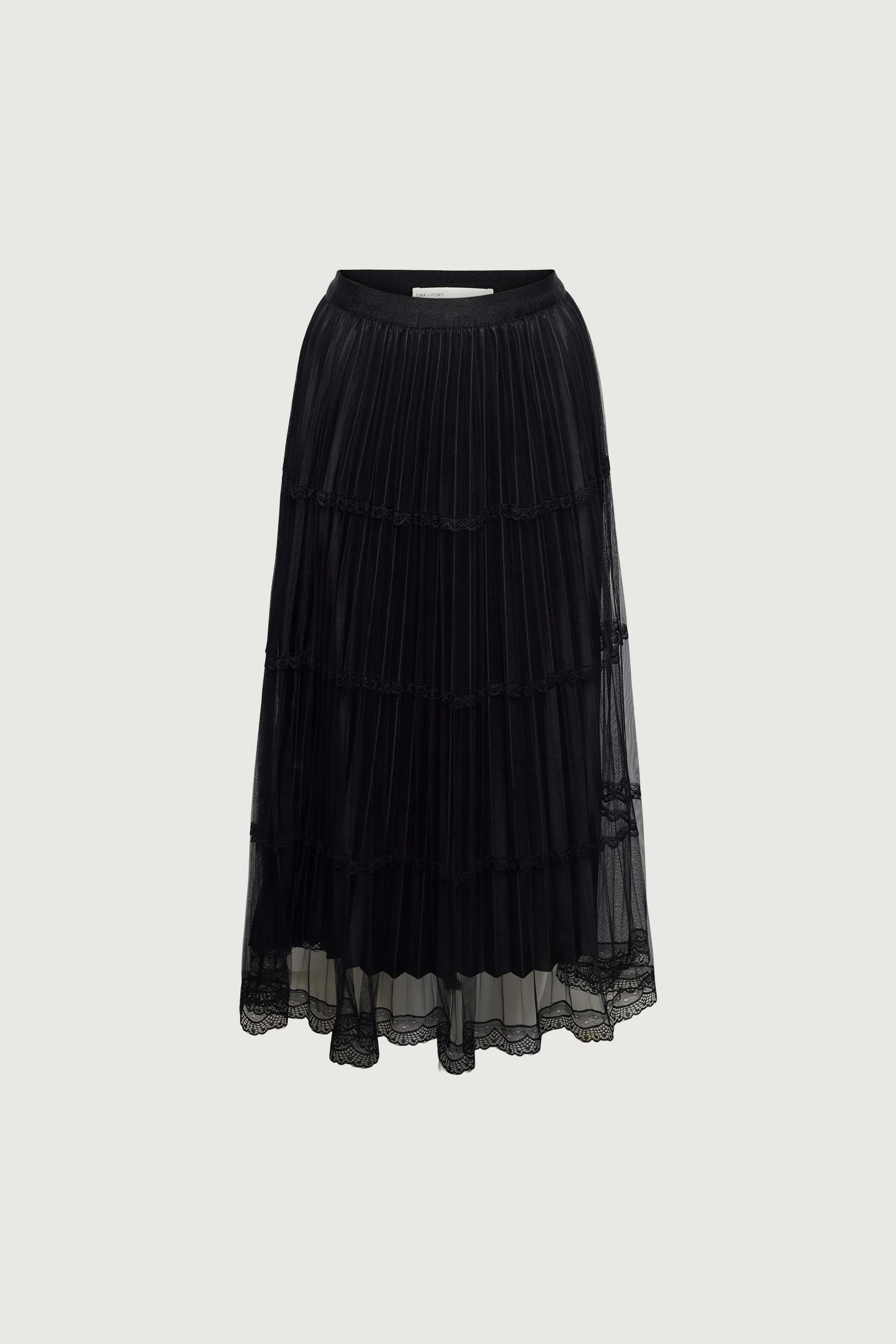 SHEER LACE TIERED MAXI SKIRT - Image 5