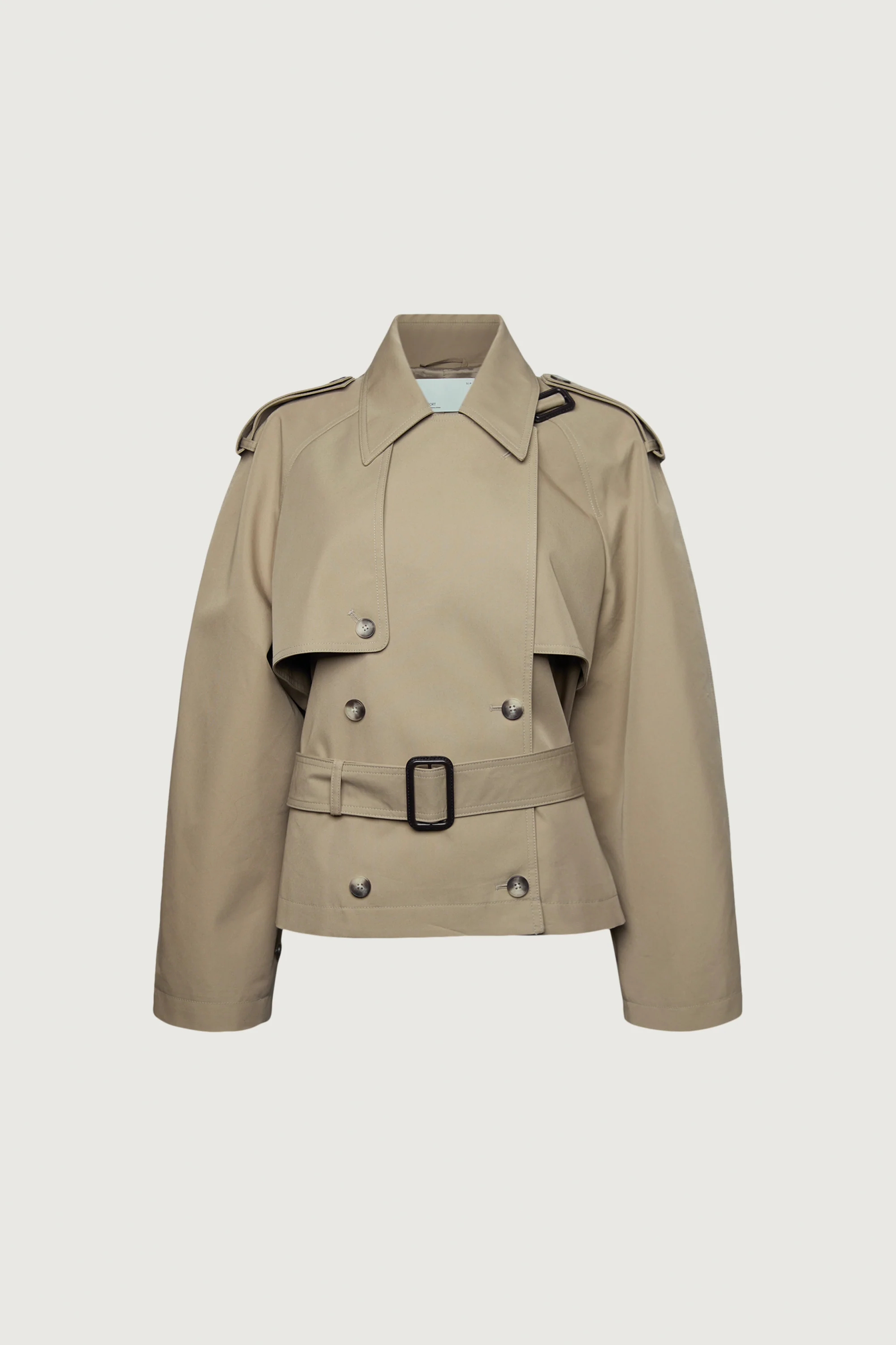 NEW SHORT BELTED TRENCH COAT - Image 3