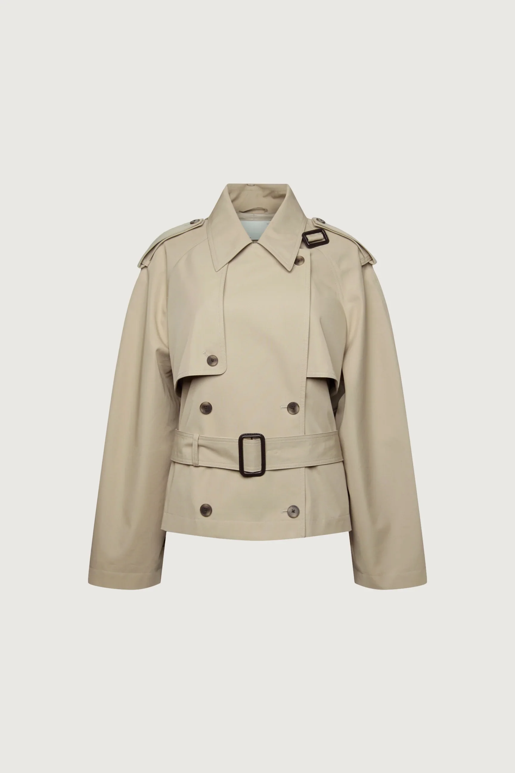 NEW SHORT BELTED TRENCH COAT - Image 8