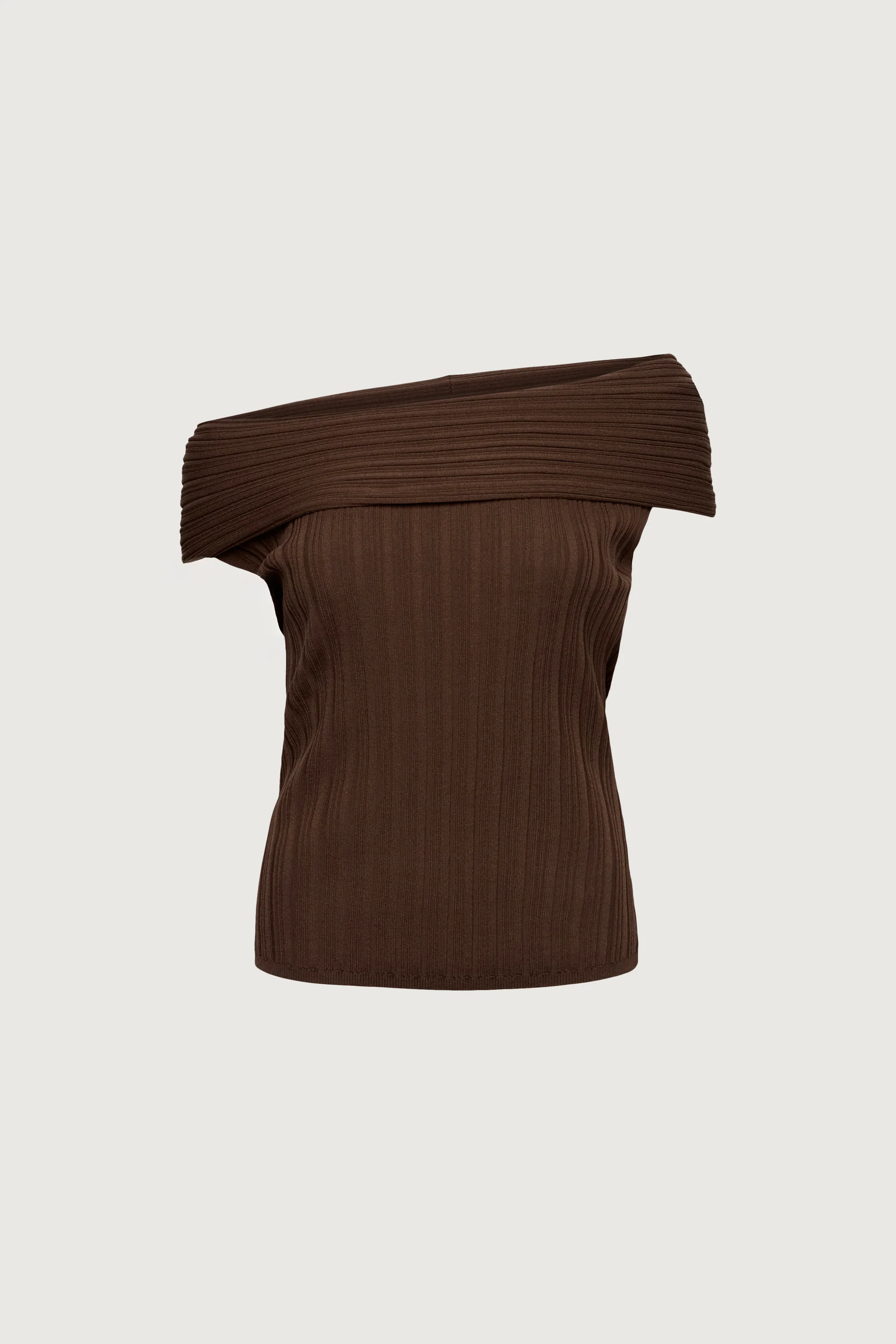 SHORT SLEEVE OFF THE SHOULDER KNIT SWEATER - Image 5
