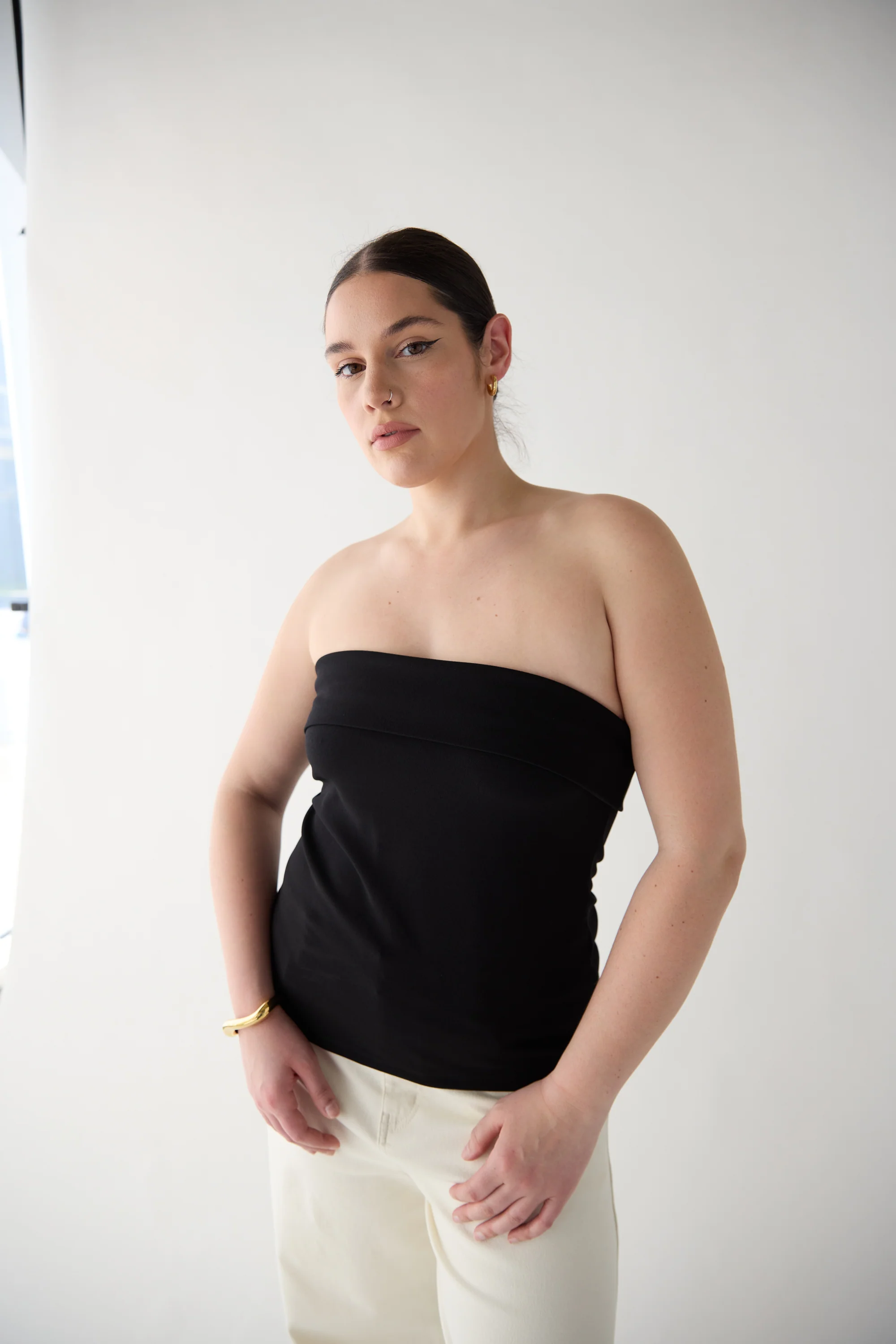 TUBE TOP WITH FOLD-OVER DETAIL - Image 7
