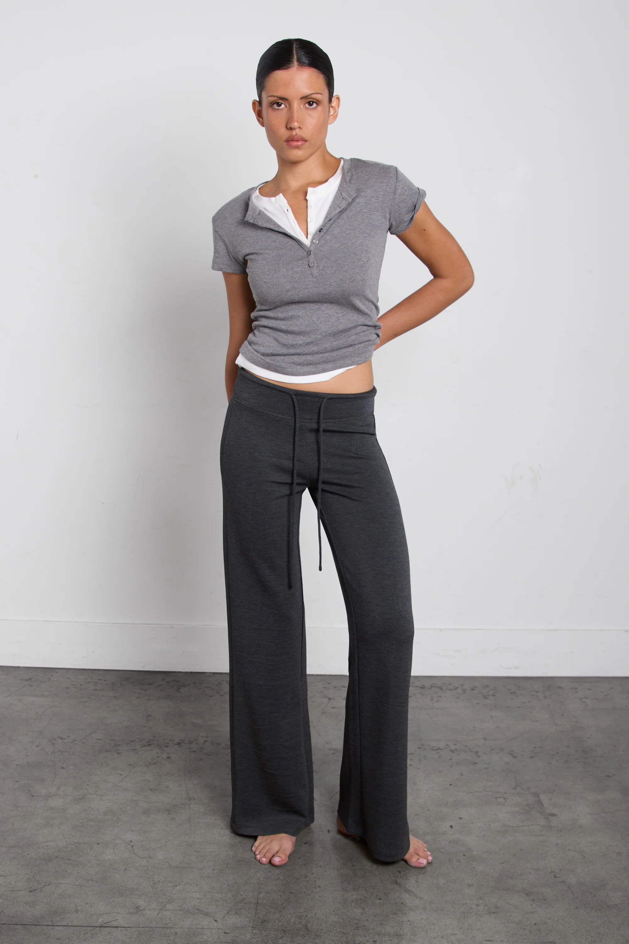 SLIM FIT HENLEY NECK T-SHIRT - Image 2