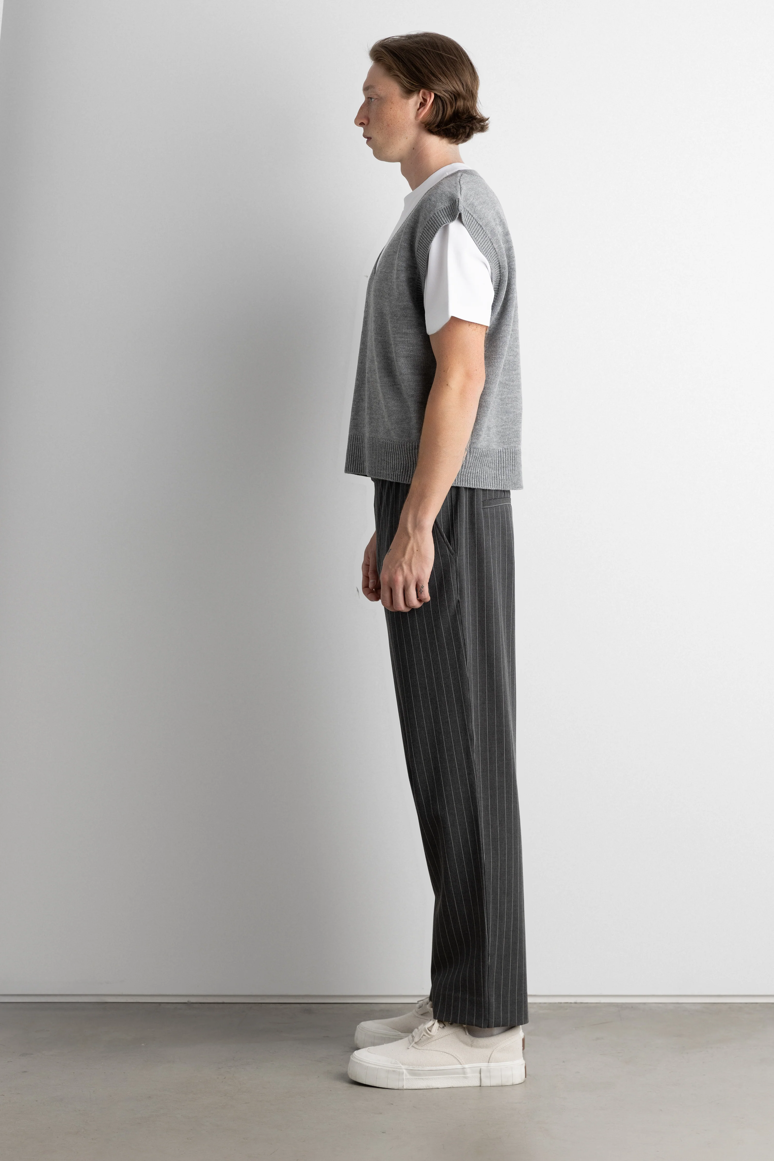 PINSTRIPE ELASTIC WAIST DRESS PANT - Image 3