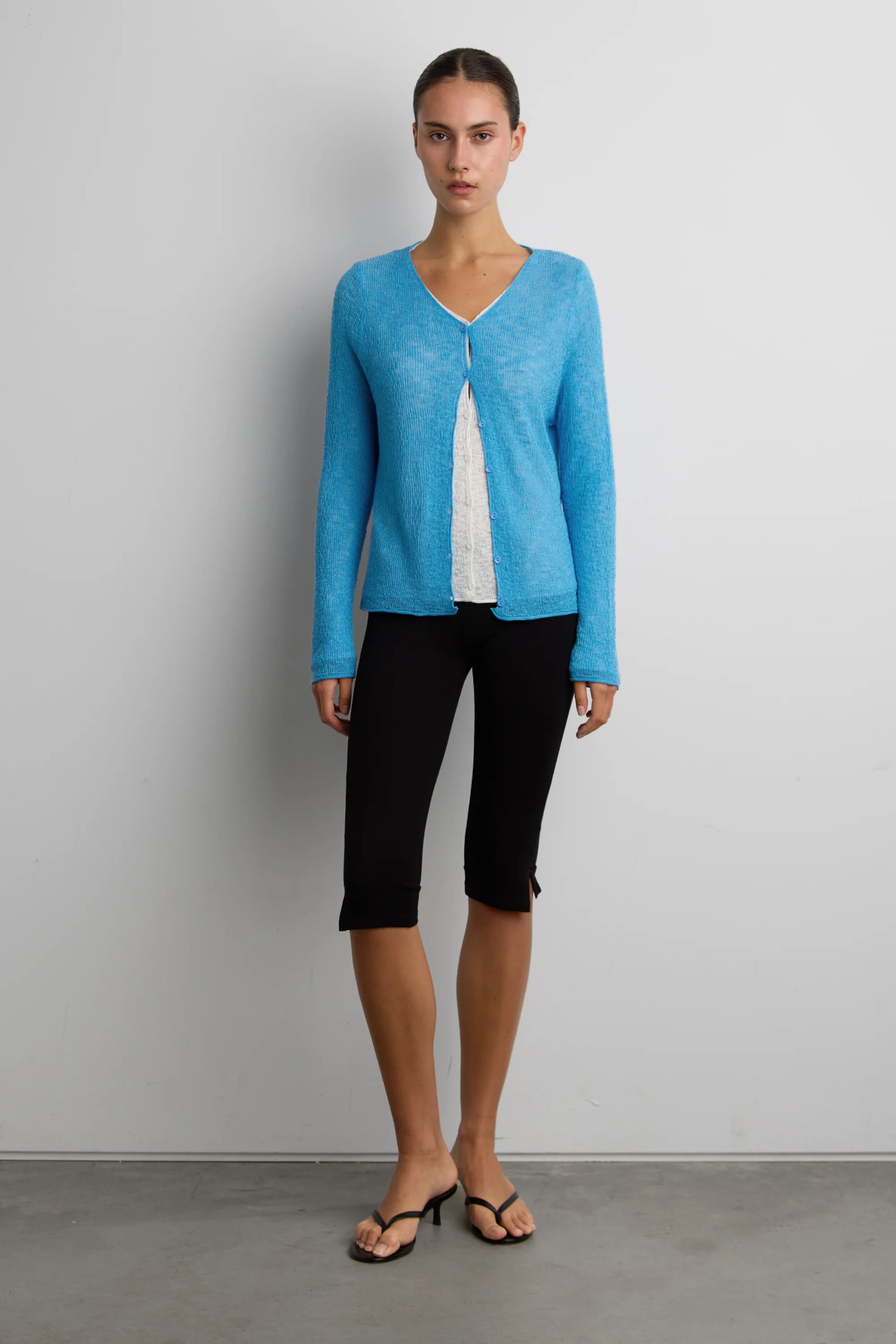 TEXTURED SHEER CARDIGAN - Image 5