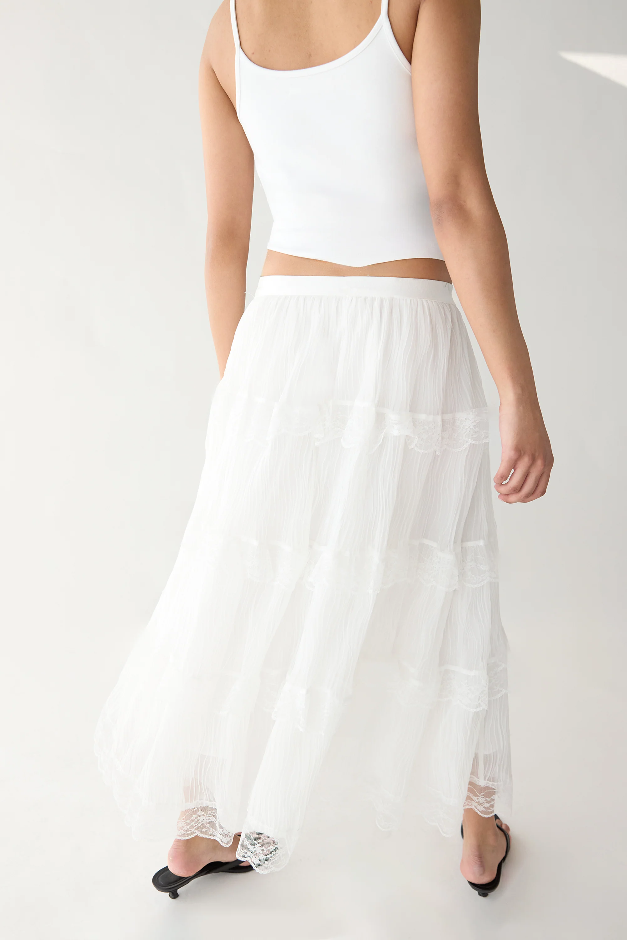 TIERED RUFFLE MAXI SKIRT - Image 2