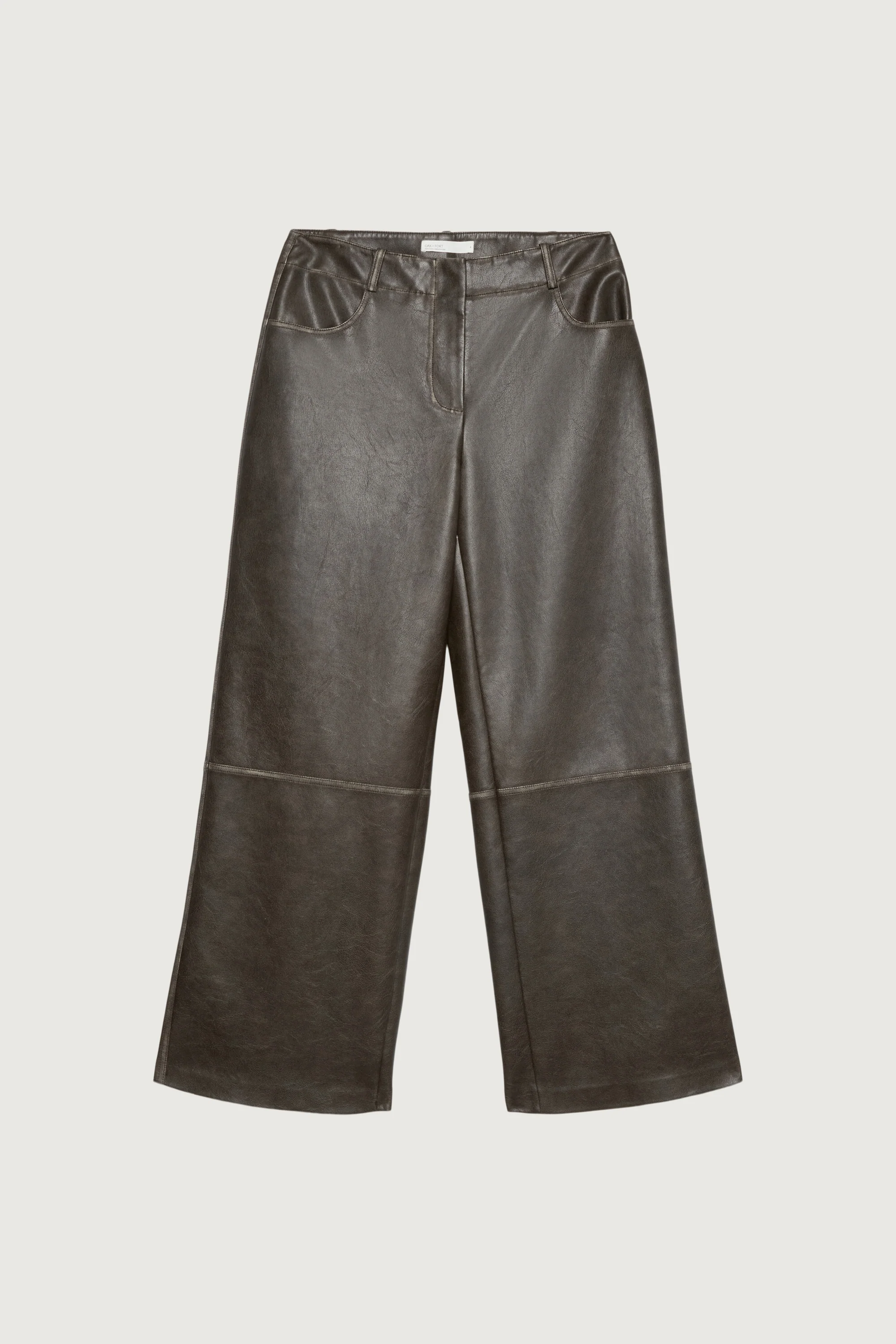 VEGAN LEATHER STRAIGHT LEG PANT - Image 5