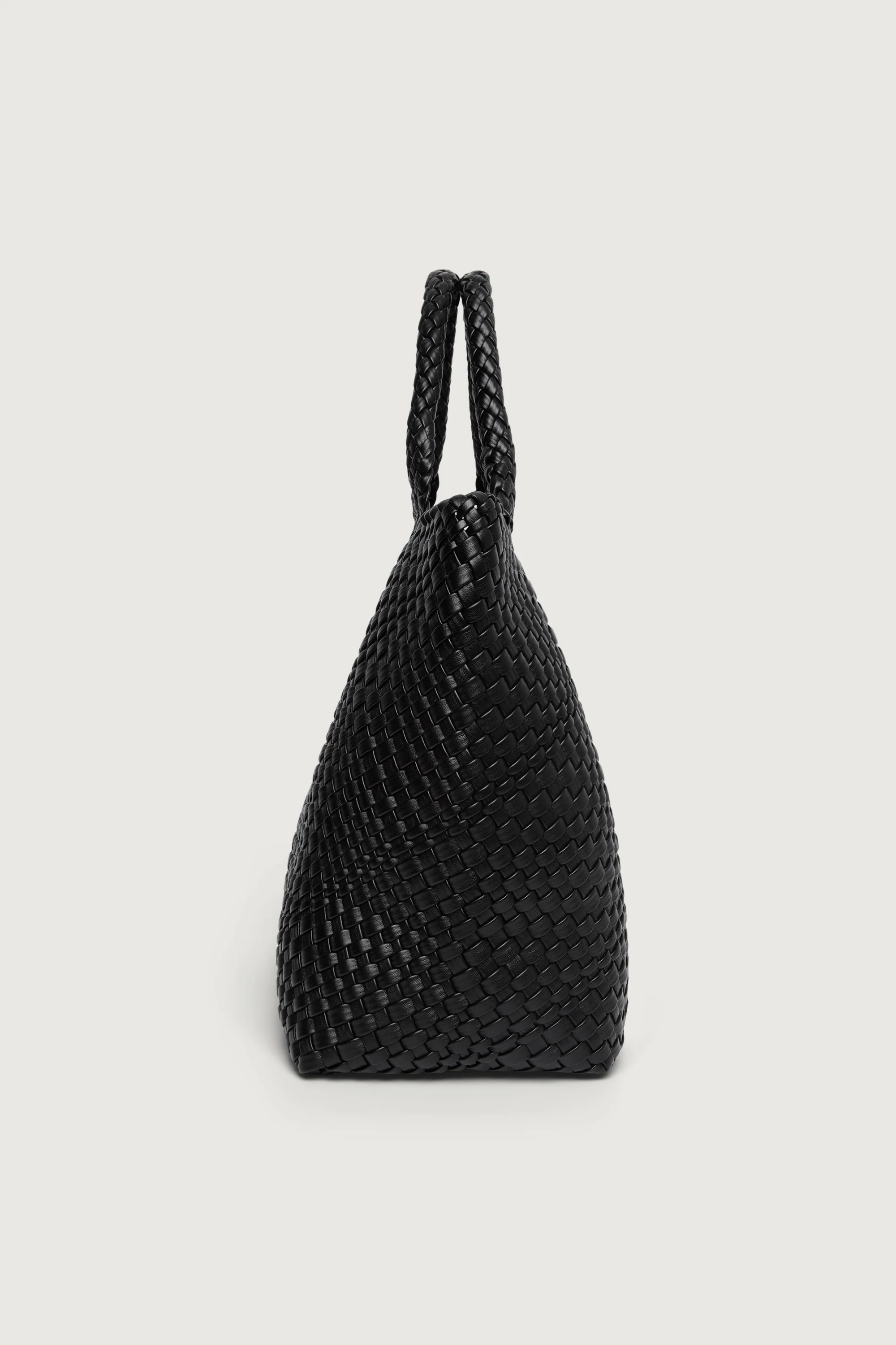 WOVEN VEGAN LEATHER TOTE BAG - Image 5