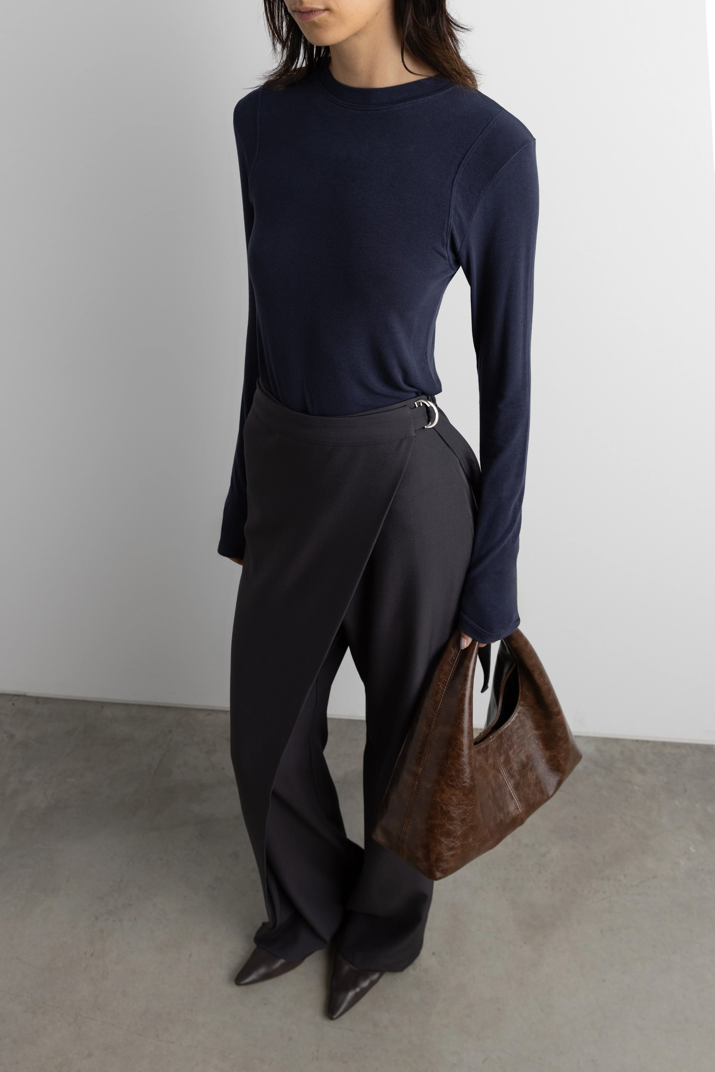 SIDE WRAP STRAIGHT LEG PANTS - Image 12